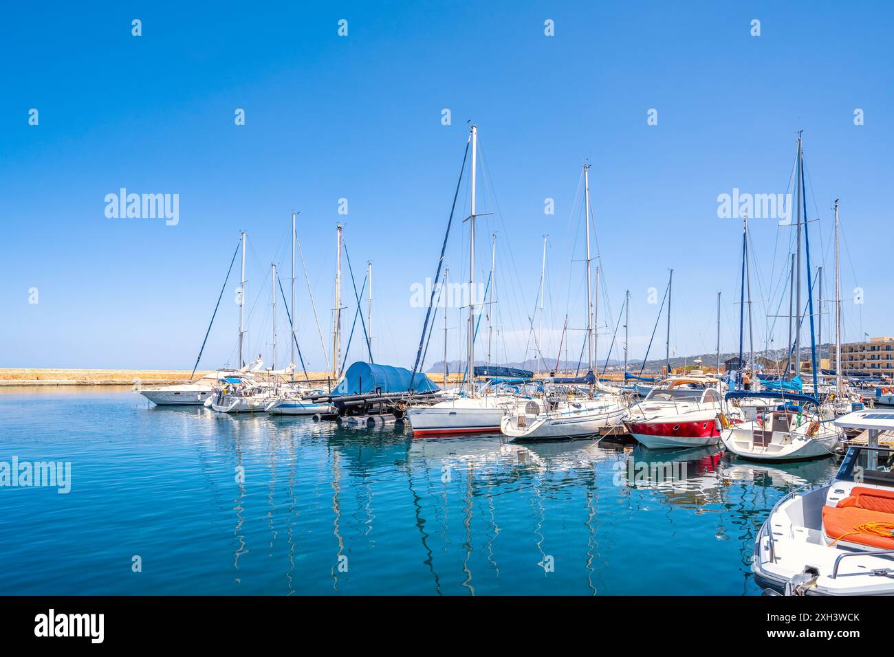 Vieille ville de Chania, île de Crète, Grèce Banque D'Images