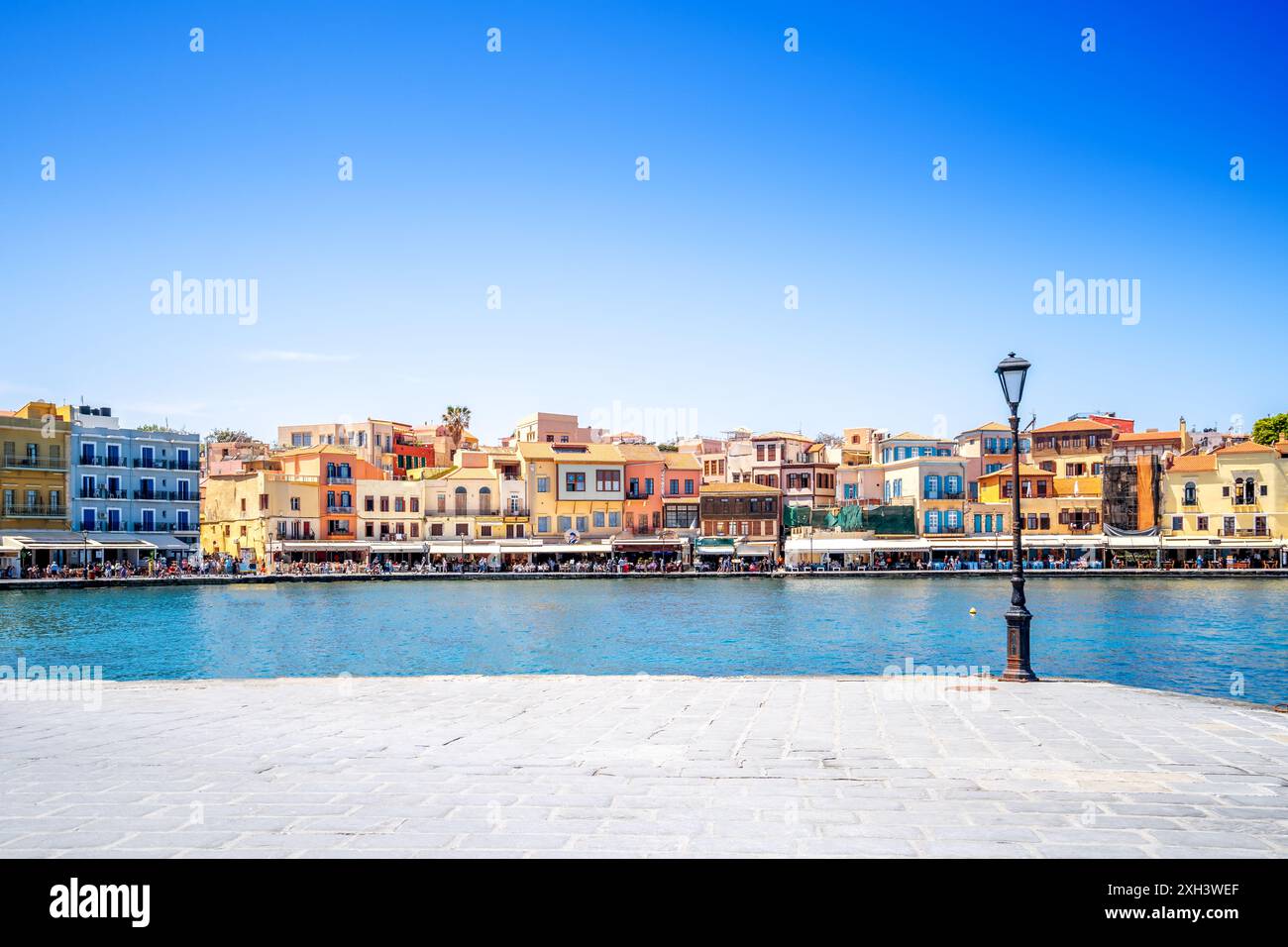 Vieille ville de Chania, île de Crète, Grèce Banque D'Images