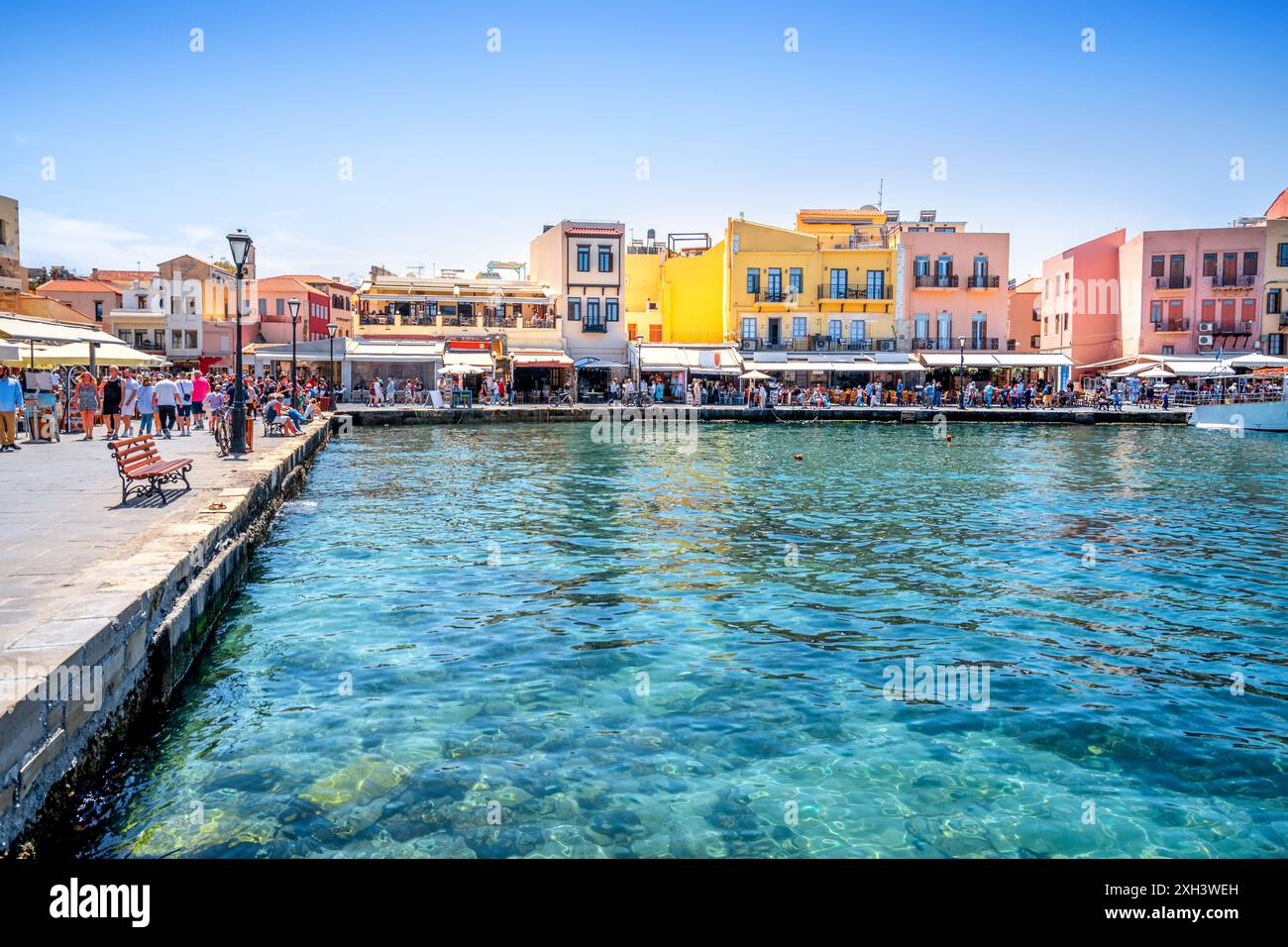 Vieille ville de Chania, île de Crète, Grèce Banque D'Images