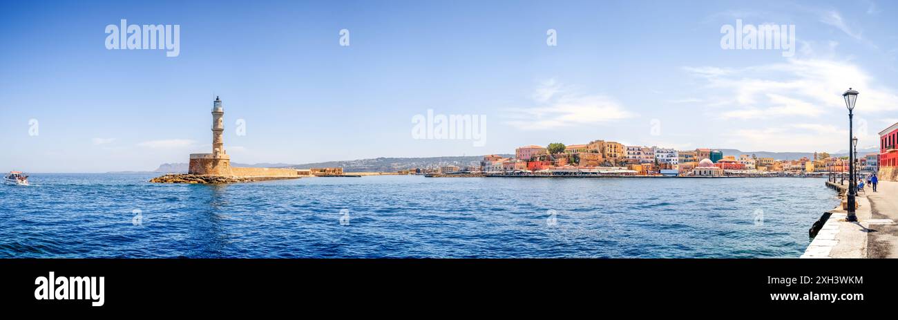 Vieille ville de Chania, île de Crète, Grèce Banque D'Images