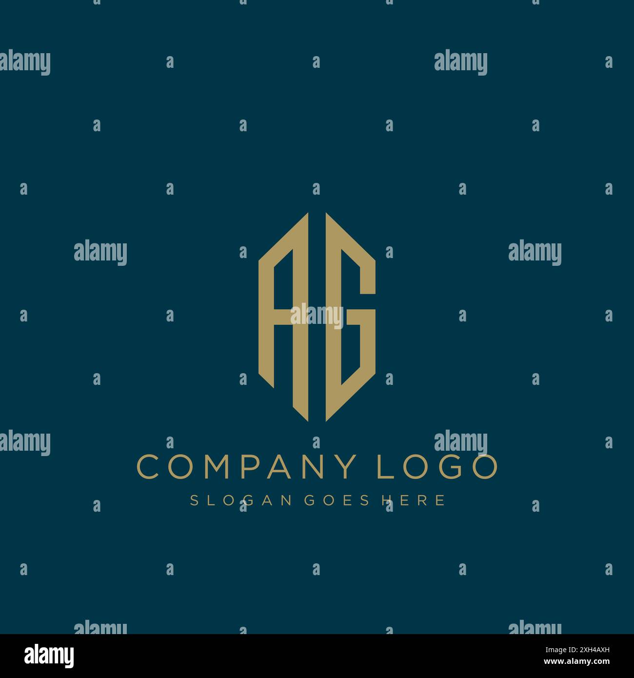 Logo AG lettre logo design Illustration de Vecteur
