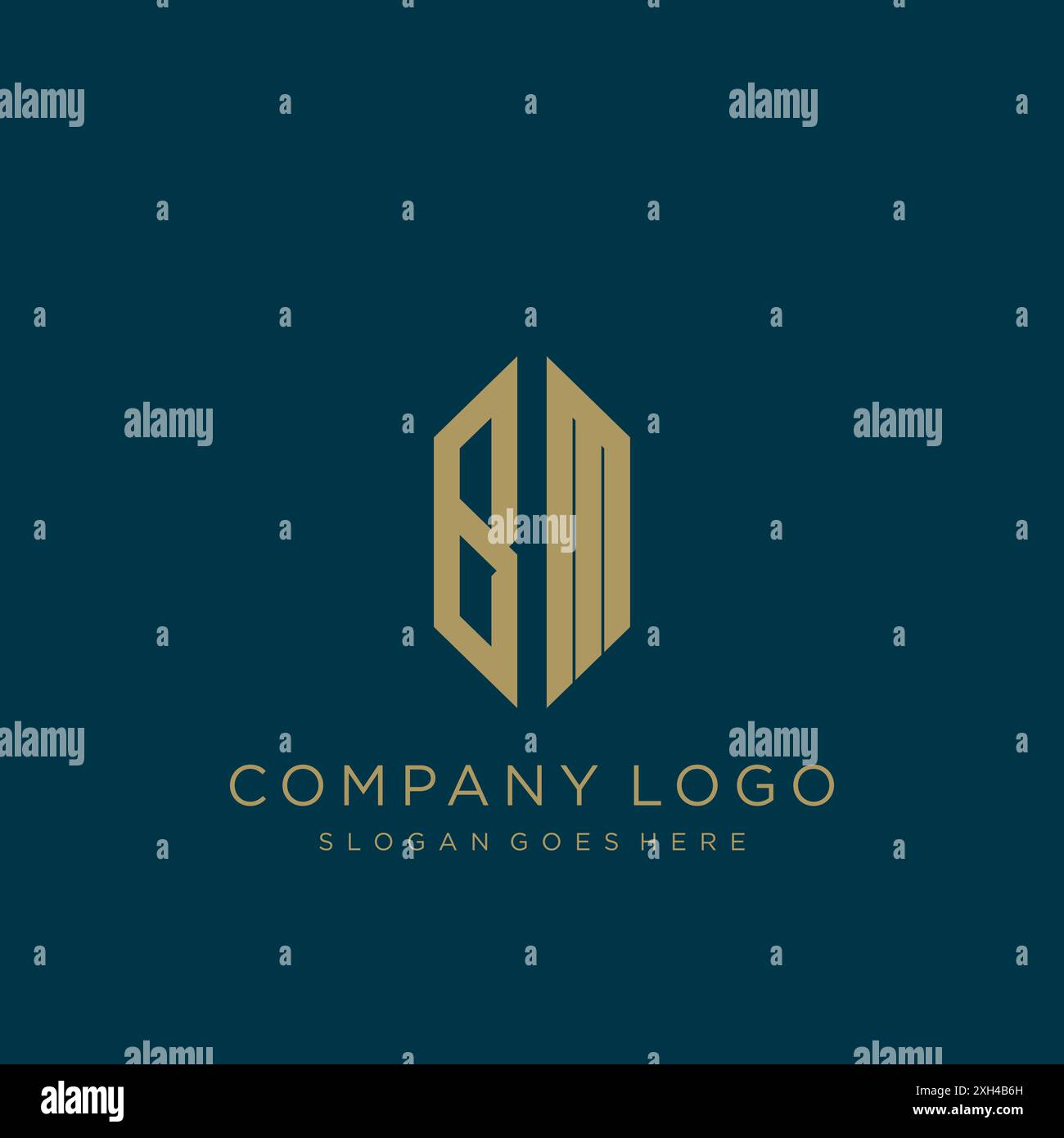 Logo BM lettre logo design Illustration de Vecteur