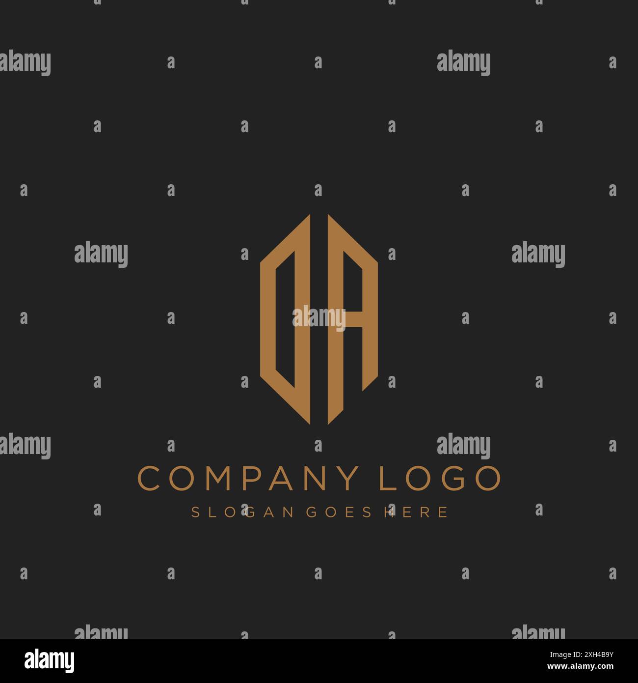 Logo DA lettre logo design Illustration de Vecteur