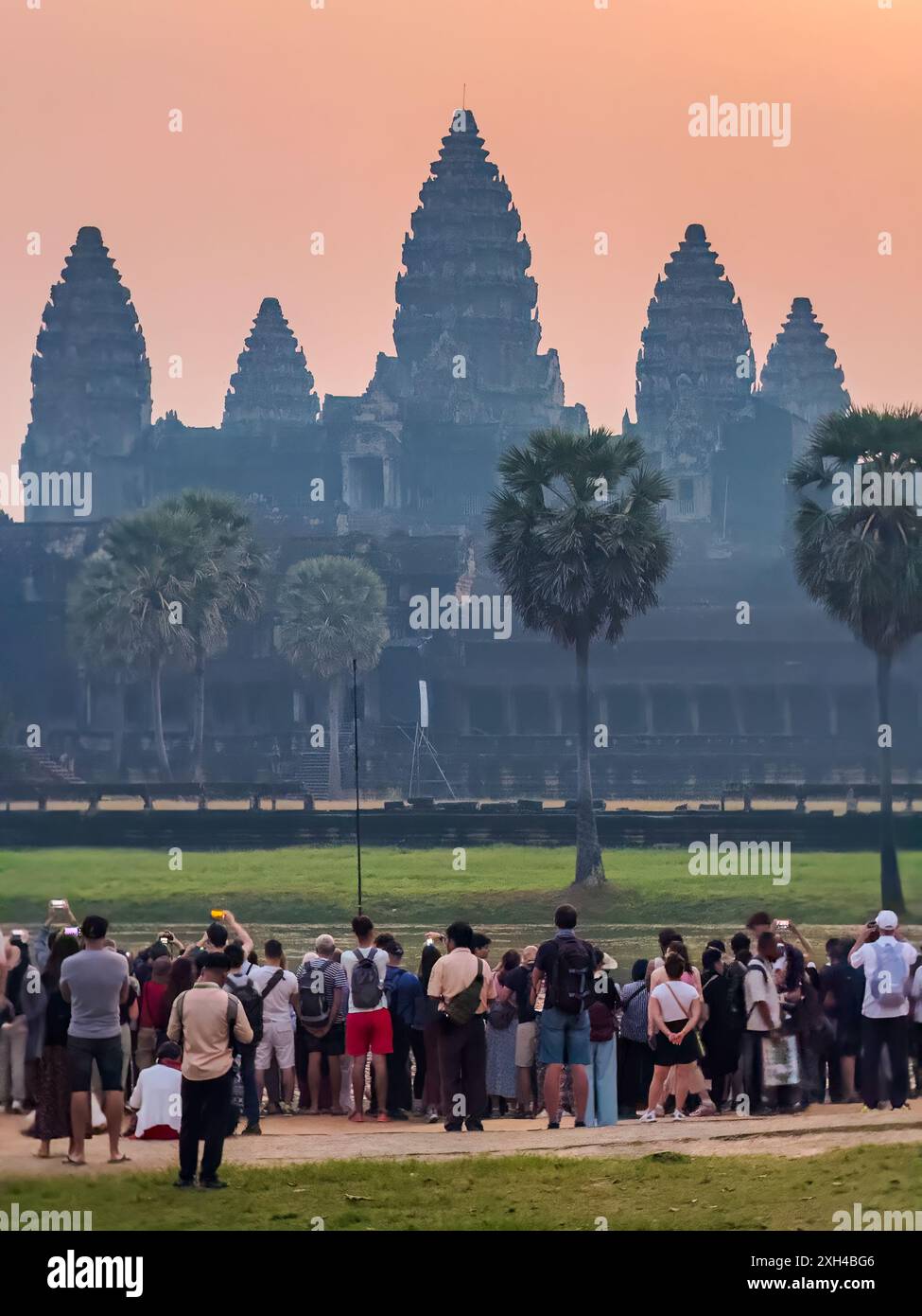 Site classé au patrimoine mondial de l'UNESCO à Angkor Wat, un complexe de temples hindou-bouddhistes près de Siem Reap, Cambodge. Banque D'Images