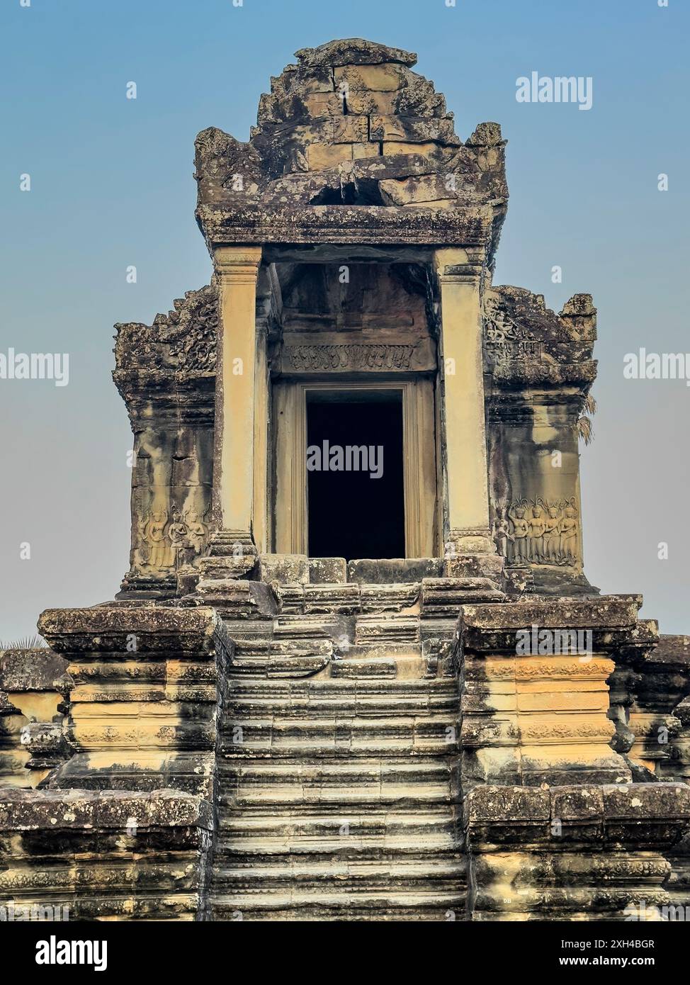 Site classé au patrimoine mondial de l'UNESCO à Angkor Wat, un complexe de temples hindou-bouddhistes près de Siem Reap, Cambodge. Banque D'Images
