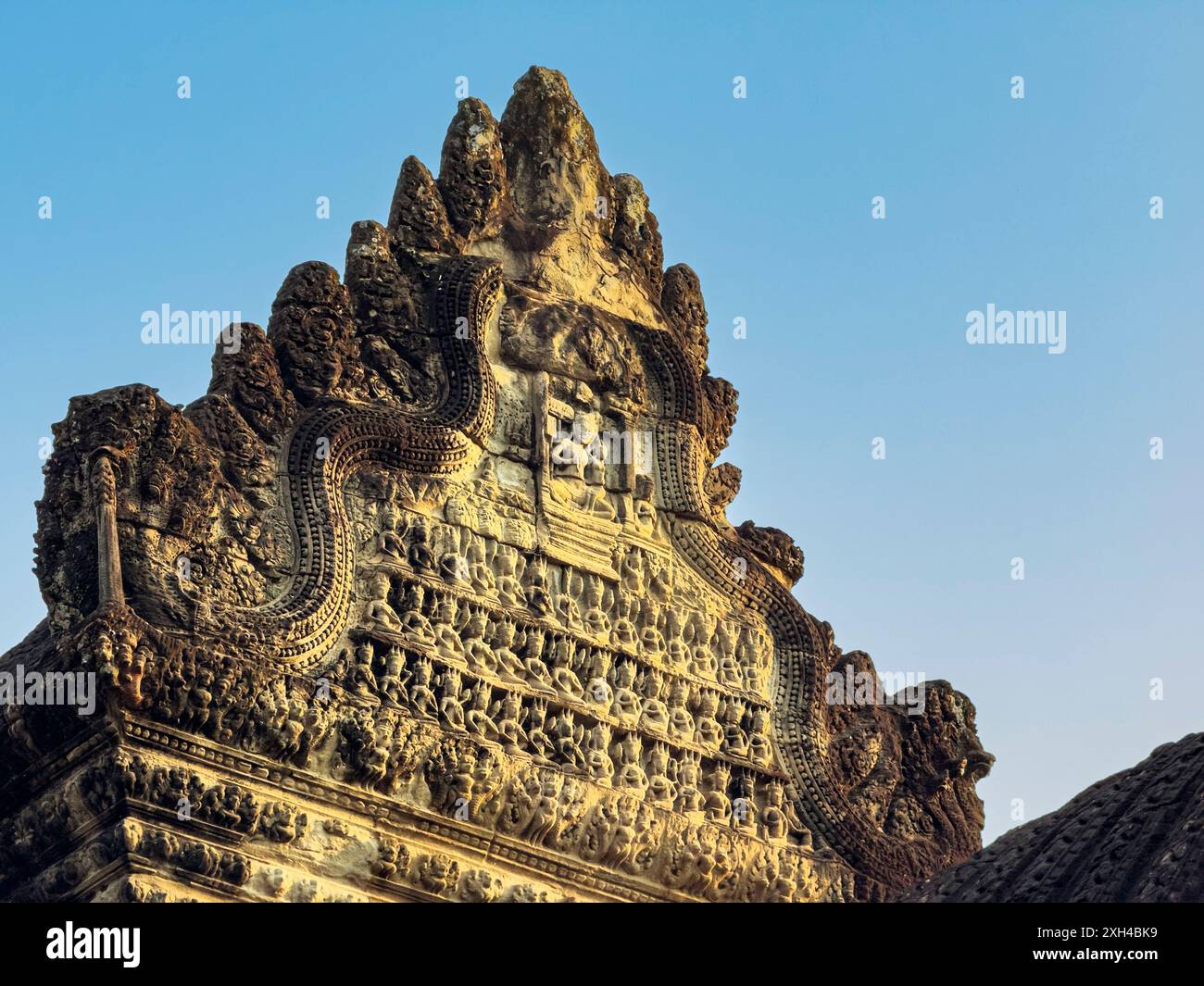 Site classé au patrimoine mondial de l'UNESCO à Angkor Wat, un complexe de temples hindou-bouddhistes près de Siem Reap, Cambodge. Banque D'Images