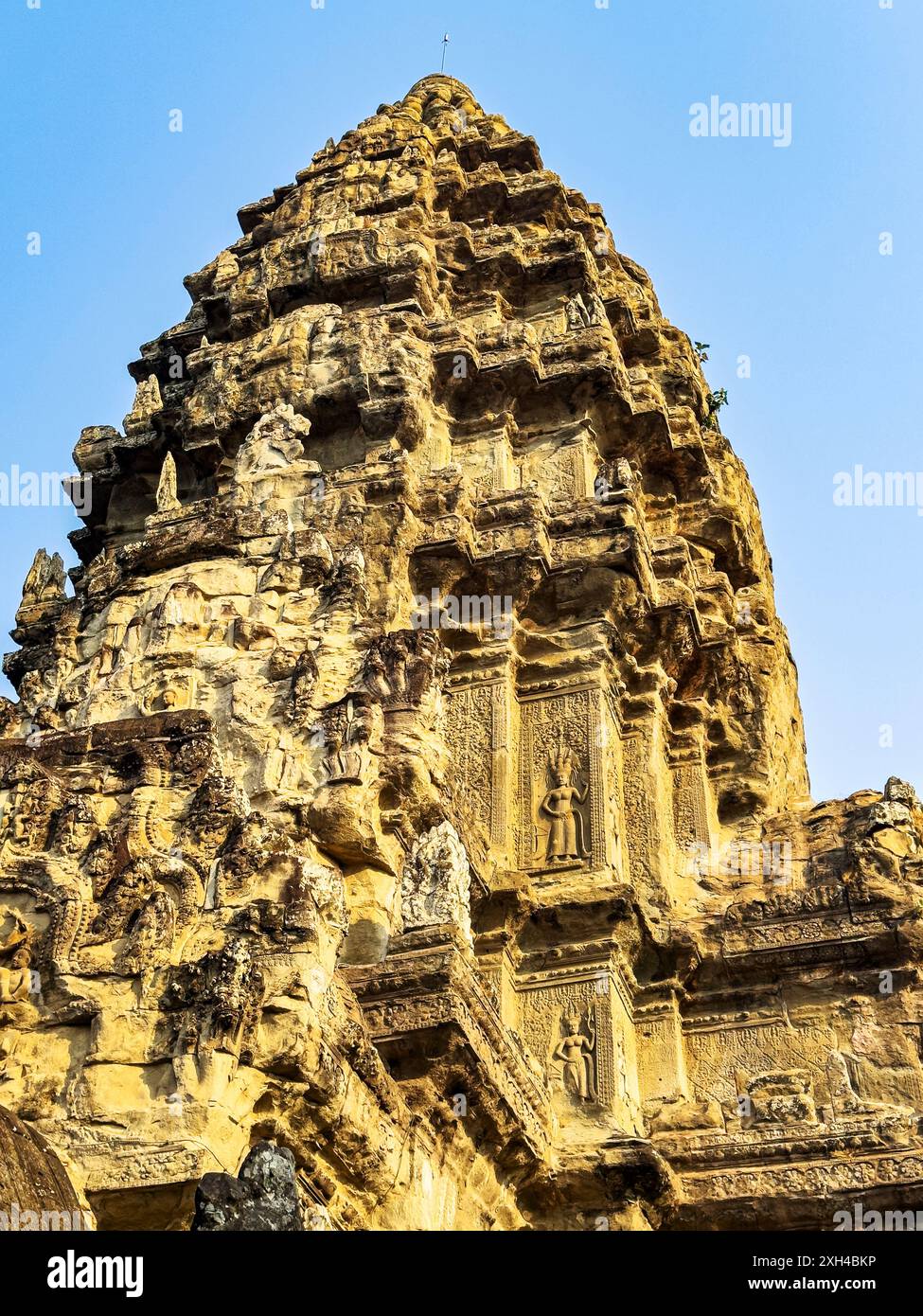 Site classé au patrimoine mondial de l'UNESCO à Angkor Wat, un complexe de temples hindou-bouddhistes près de Siem Reap, Cambodge. Banque D'Images