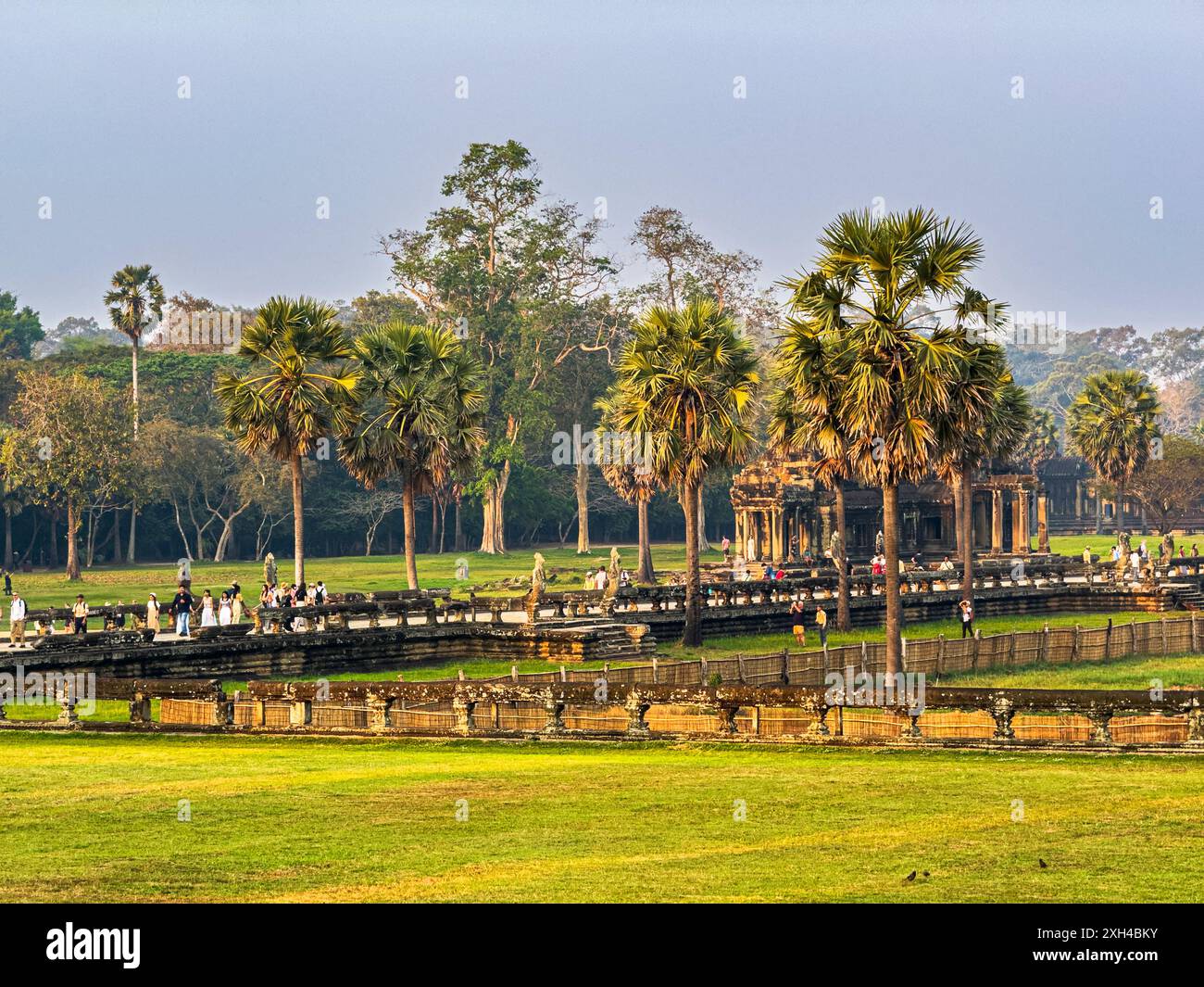 Site classé au patrimoine mondial de l'UNESCO à Angkor Wat, un complexe de temples hindou-bouddhistes près de Siem Reap, Cambodge. Banque D'Images