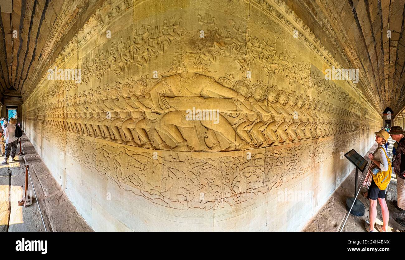 Site classé au patrimoine mondial de l'UNESCO à Angkor Wat, un complexe de temples hindou-bouddhistes près de Siem Reap, Cambodge. Banque D'Images Site classé au patrimoine mondial de l'UNESCO à Angkor Wat, un complexe de temples hindou-bouddhistes près de Siem Reap, Cambodge. Banque D'Images