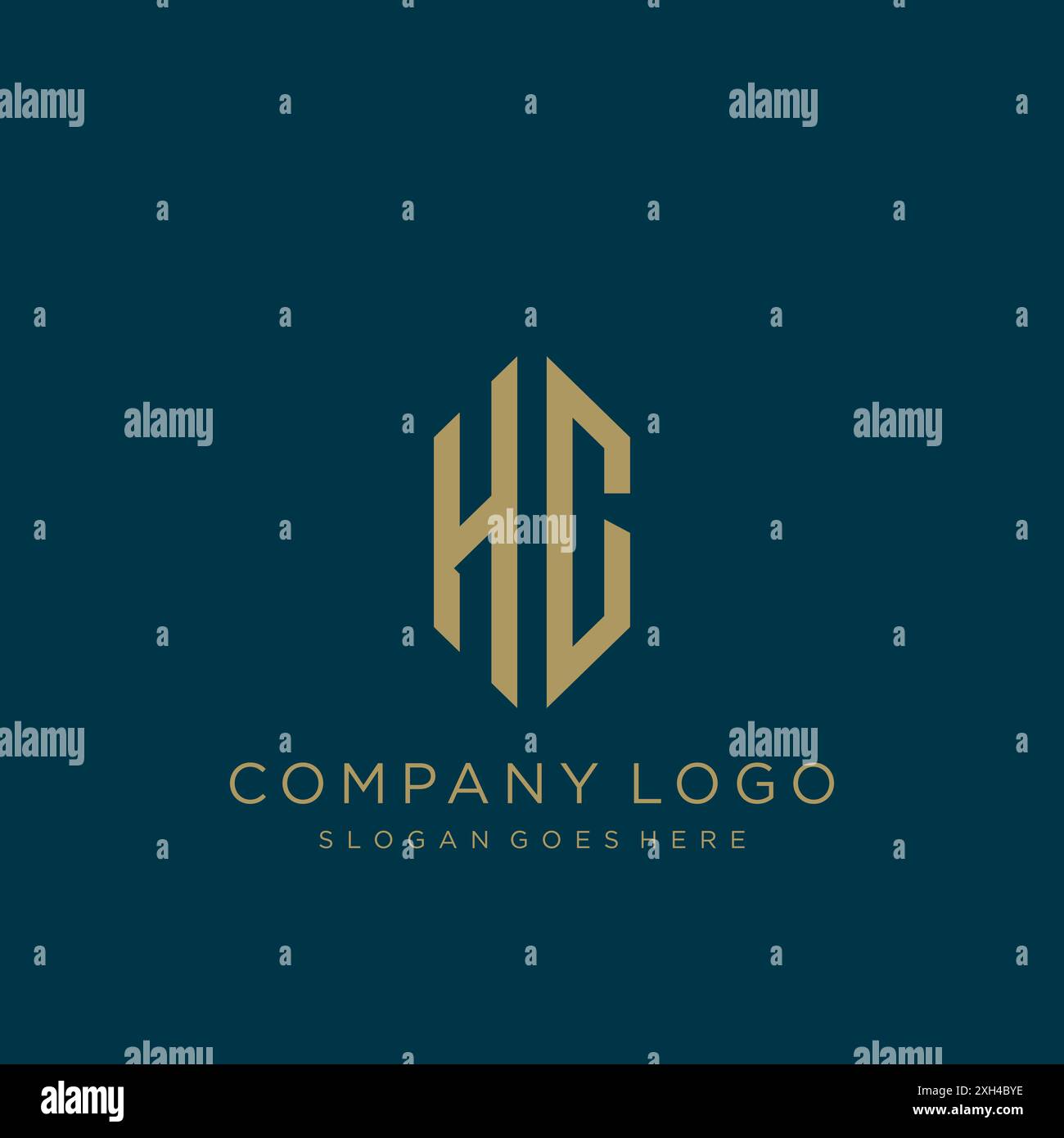 Logo HC Letter logo design Illustration de Vecteur