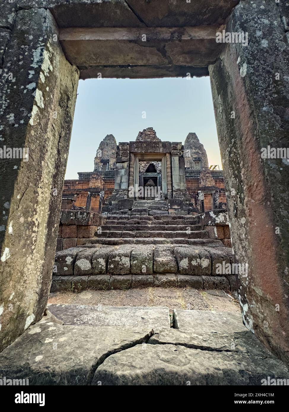 Temple pré Rup, un temple hindou à Angkor construit en 961 pour le roi Khmer Rajendravarman de latérite et de grès, Cambodge. Banque D'Images Temple pré Rup, un temple hindou à Angkor construit en 961 pour le roi Khmer Rajendravarman de latérite et de grès, Cambodge. Banque D'Images