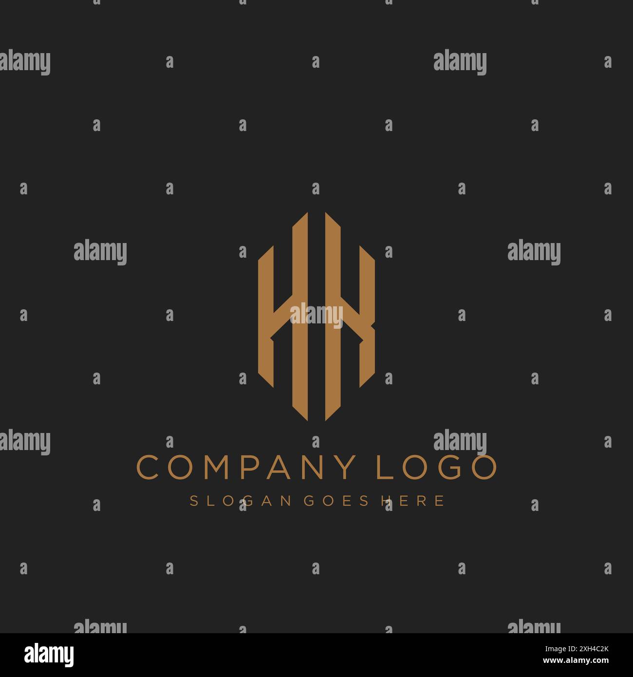 Logo HK lettre logo design icône Illustration de Vecteur