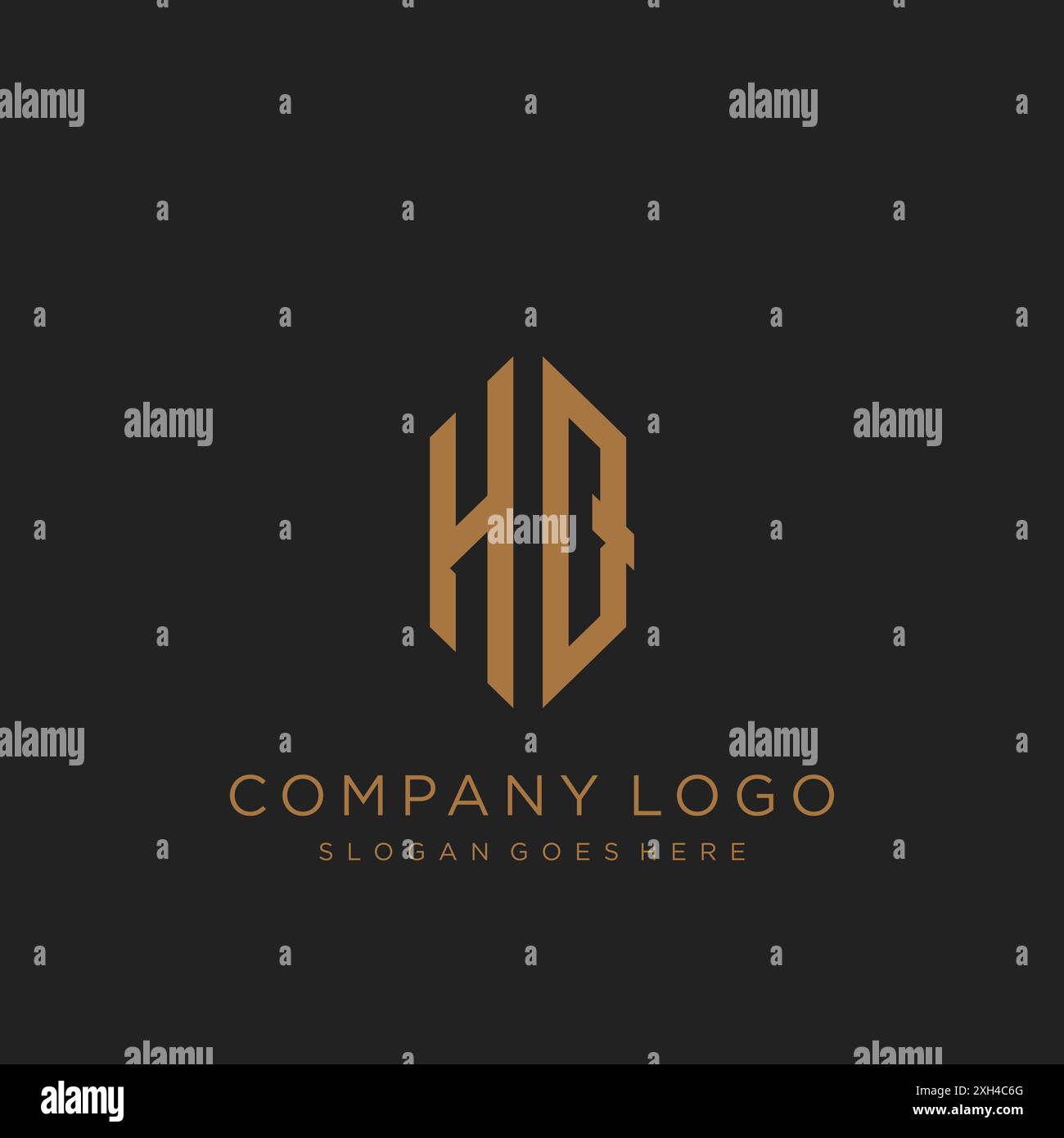 Logo de lettre HQ logo design Illustration de Vecteur