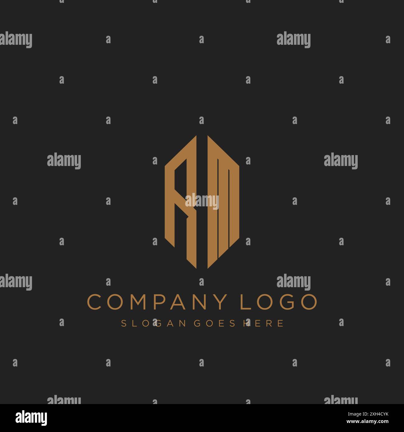 Logo RM lettre logo design Illustration de Vecteur