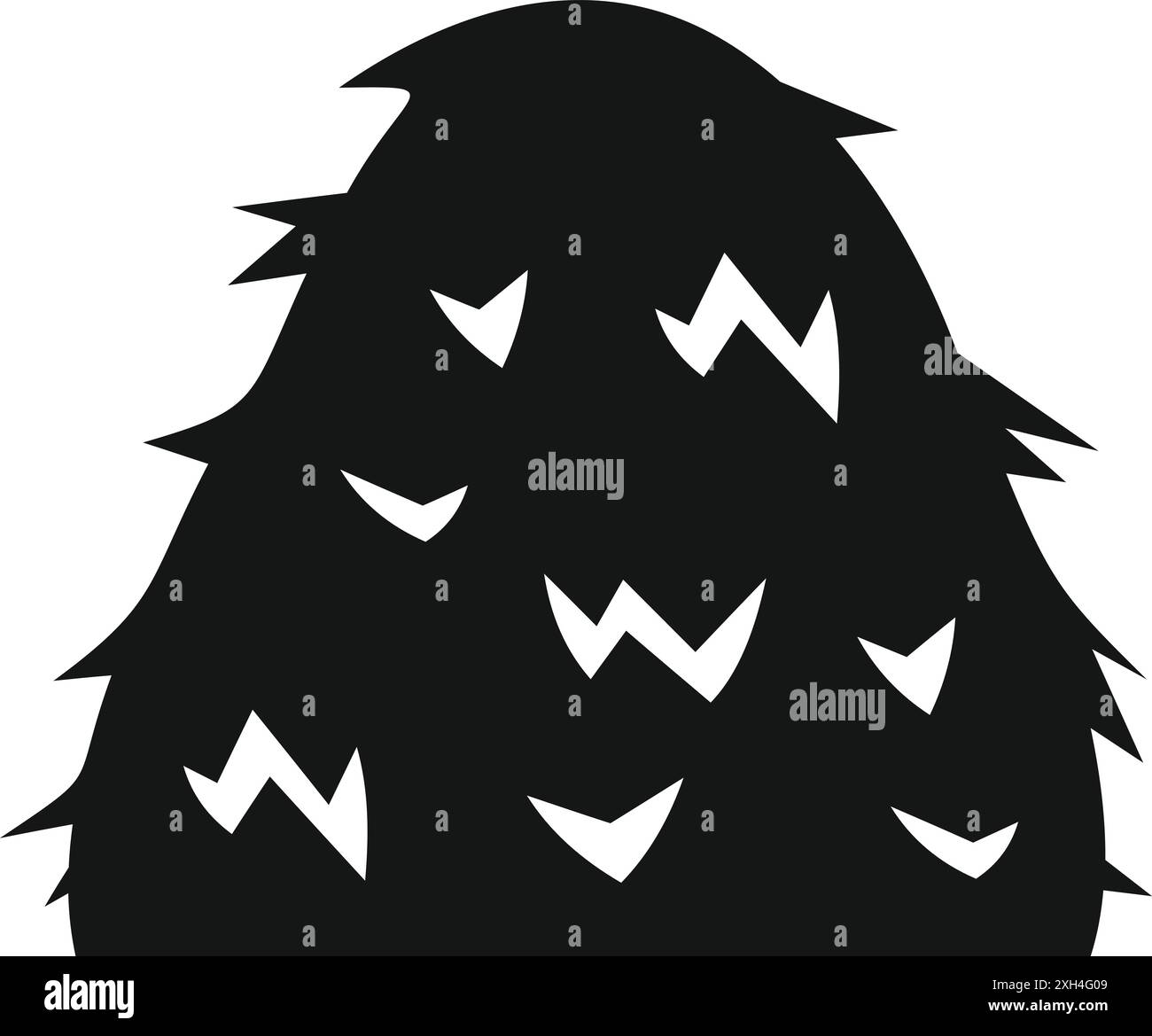 La silhouette noire d'une botte de foin se tient sur un fond blanc Illustration de Vecteur