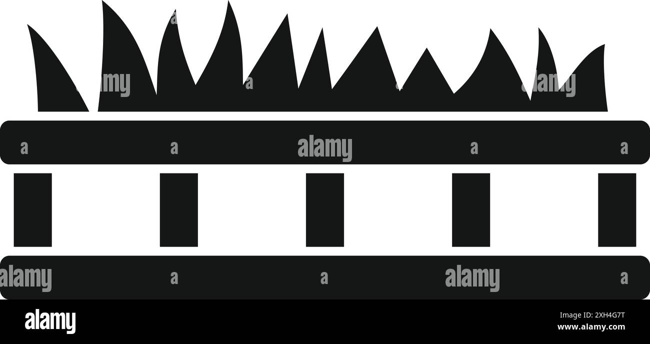 Le toit vert est recouvert d'herbe, contribuant à la durabilité urbaine et aux avantages environnementaux Illustration de Vecteur