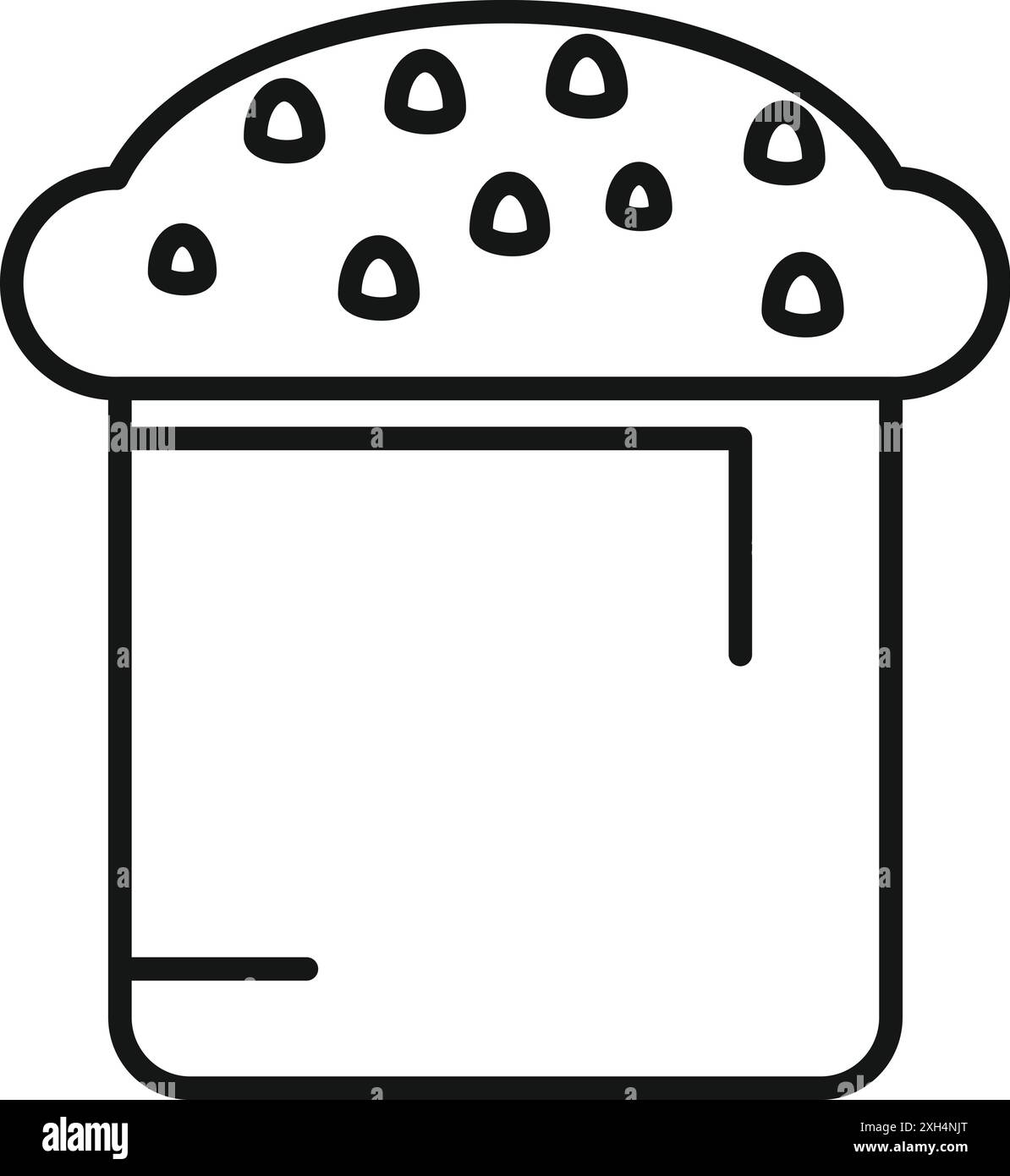 Icône de ligne d'un gâteau de pâques glacé, parfait pour les projets de conception de célébration religieuse Illustration de Vecteur