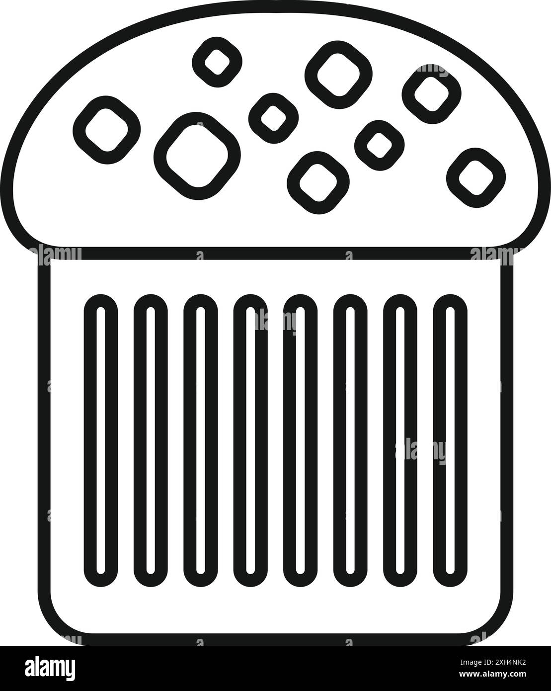 Icône d'art au trait d'un pain sucré avec glaçage, représentant une nourriture traditionnelle appréciée pendant les célébrations de pâques Illustration de Vecteur