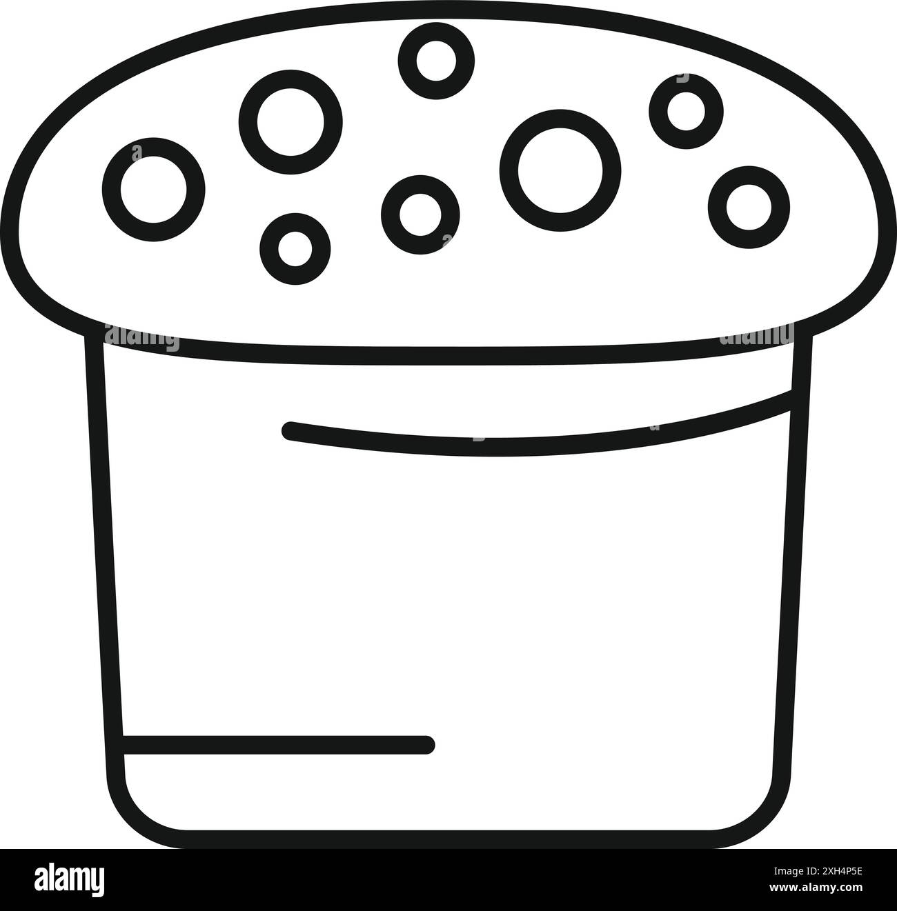 Gâteau de Pâques avec glaçage et saupoudres attend d'être mangé lors de la célébration du dimanche de pâques Illustration de Vecteur