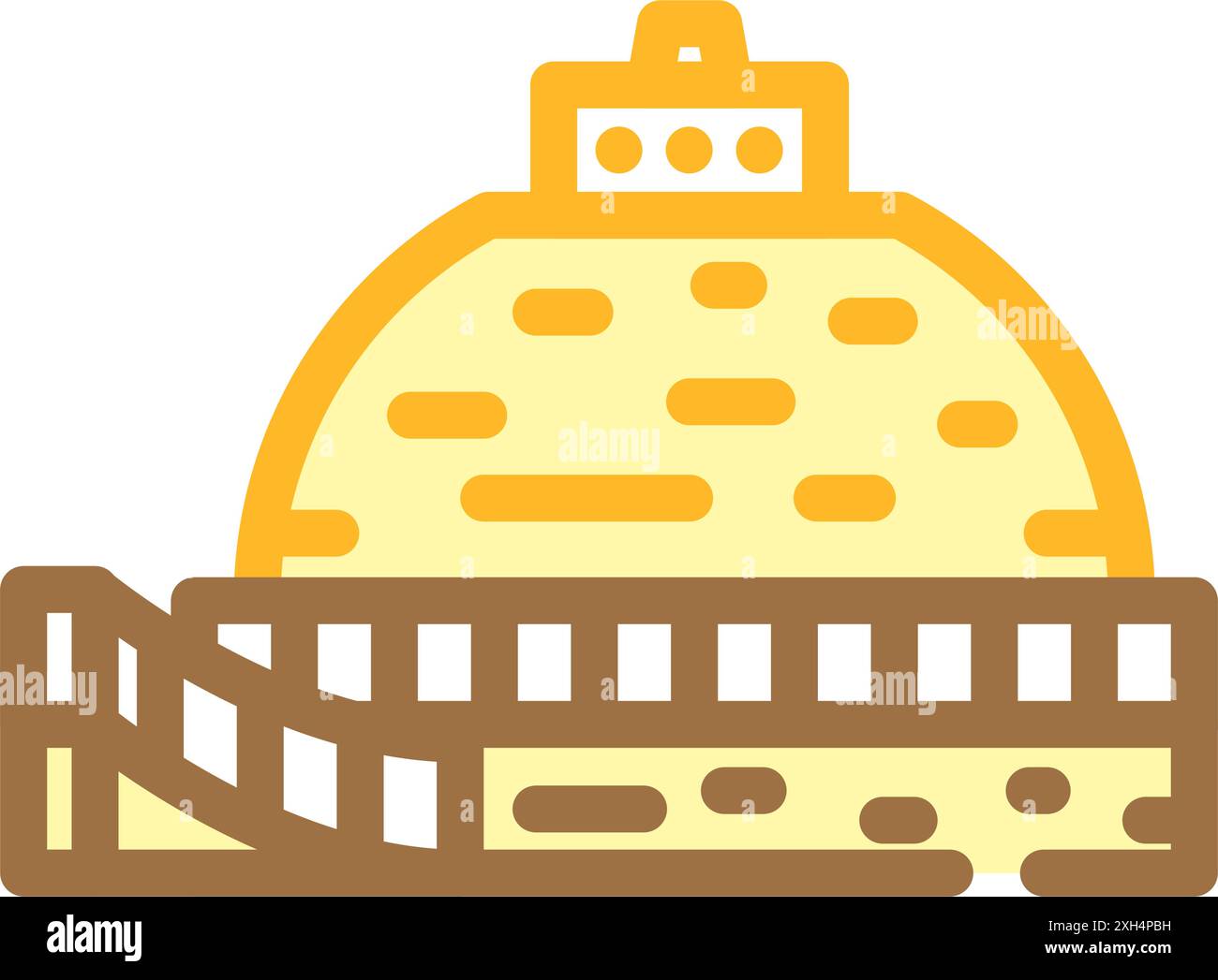 illustration vectorielle d'icône de couleur bouddhisme monument stupa Illustration de Vecteur