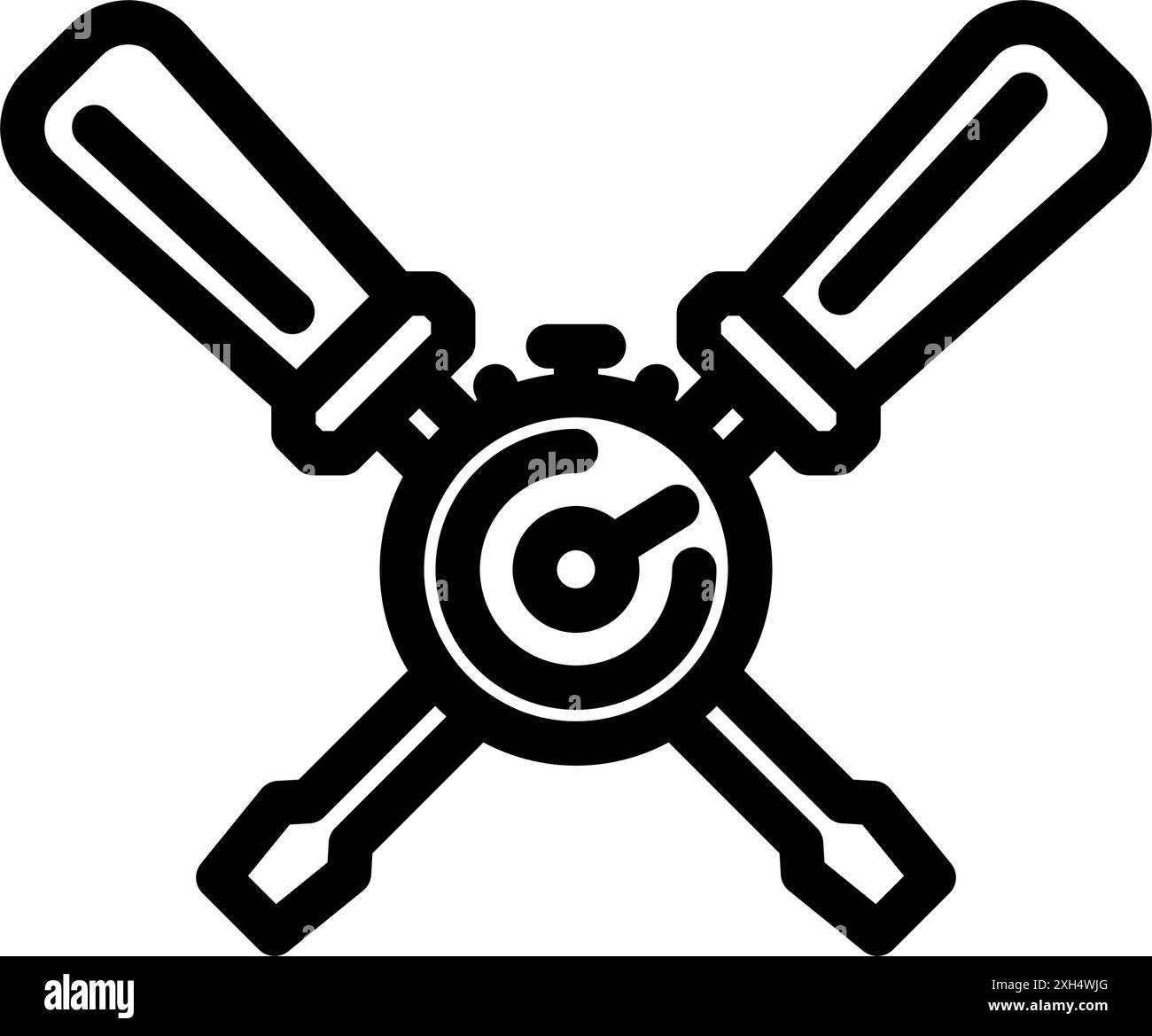 illustration vectorielle d'icône de ligne d'avertissement d'étiquette de produit d'assemblage rapide Illustration de Vecteur