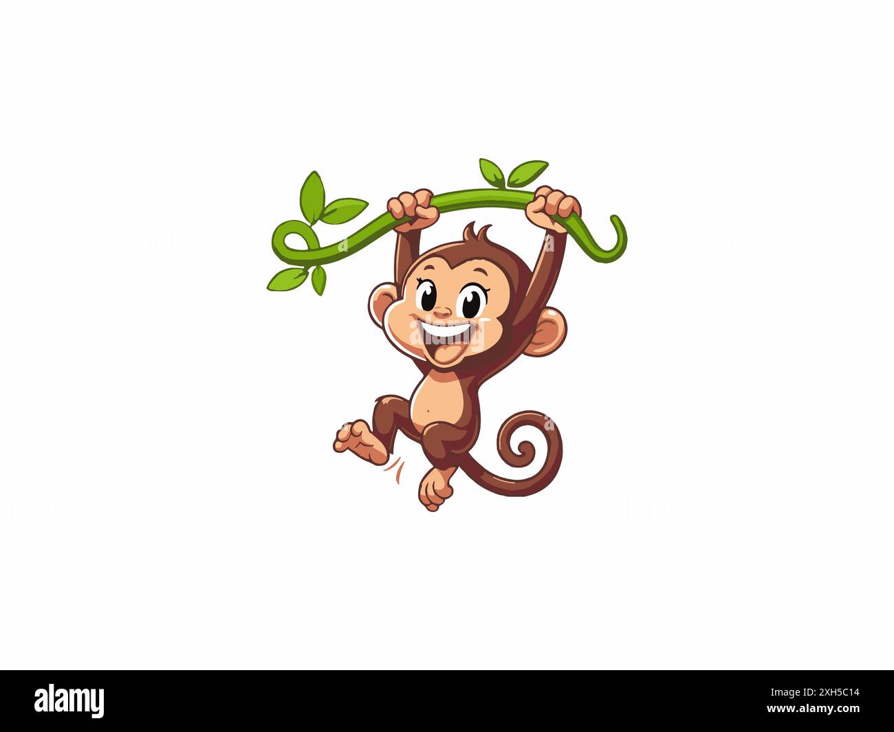Logo Cute Monkey Illustration de Vecteur