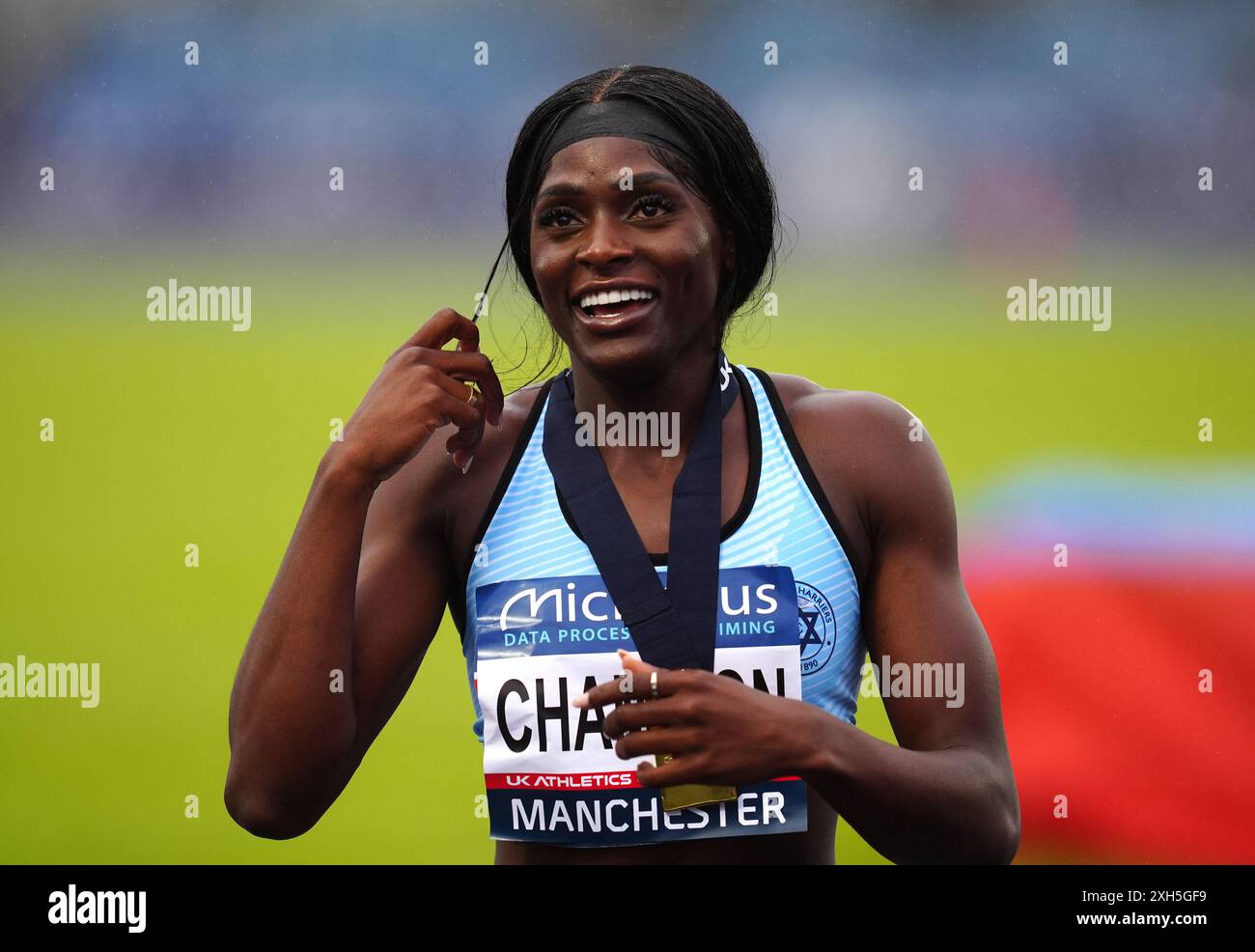 Photo du dossier datée du 29-06-2024 de Daryll Neita, 27, qui a remporté le bronze en relais 4x100m aux Jeux de Rio et de Tokyo et est en excellente forme dans la préparation de ses troisièmes Jeux olympiques, avec 2024 victoires en Diamond League sur deux distances et 200 m d'argent aux championnats d'Europe de juin, où elle a raté le titre de seulement 0,01 secondes. Date d'émission : vendredi 12 juillet 2024. Banque D'Images