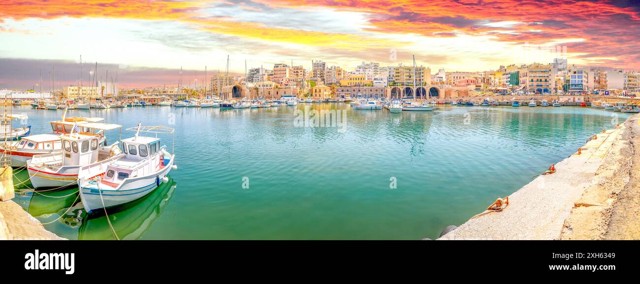 Vieille ville d'Héraklion, île de Crète, Grèce Banque D'Images