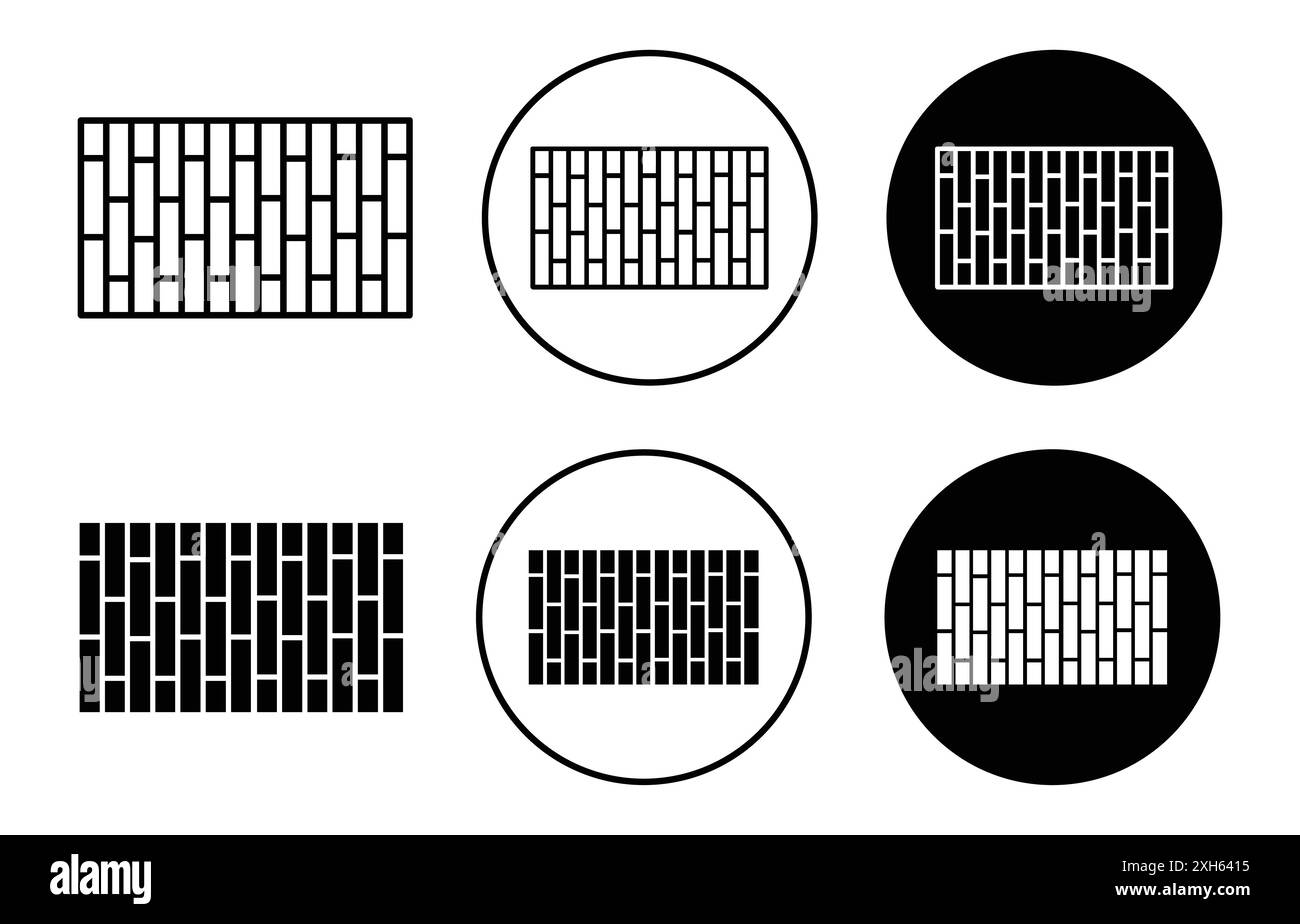 Icône de plancher symbole vectoriel ou collection d'ensembles d'enseignes dans un contour noir et blanc Illustration de Vecteur