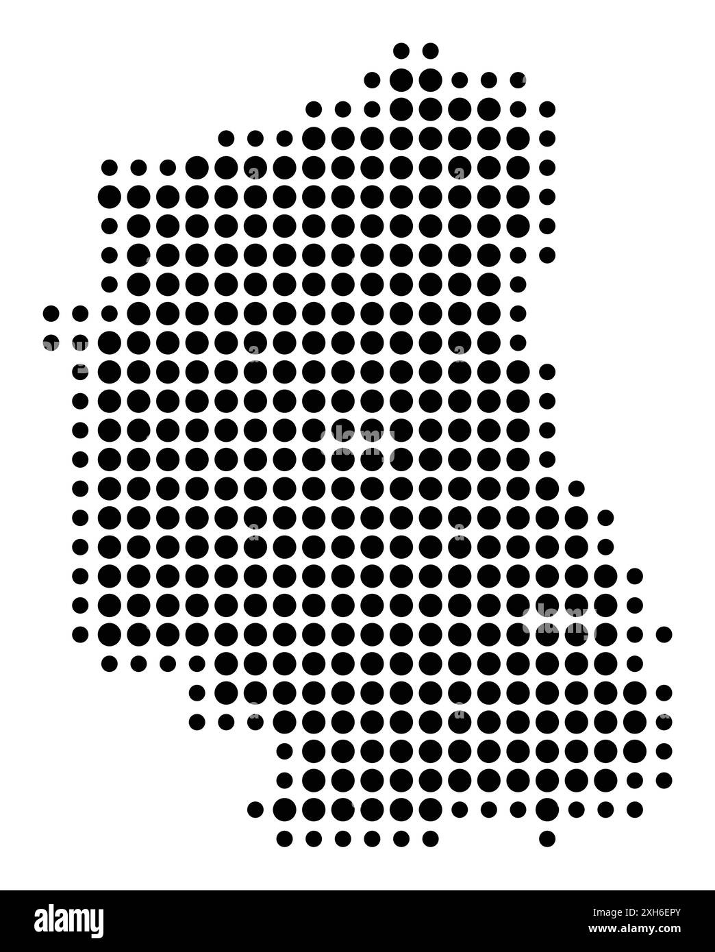 Symbole carte de la Voïvodie|Province de Lublin (Pologne) montrant l'état/la province avec un motif de cercles noirs Illustration de Vecteur