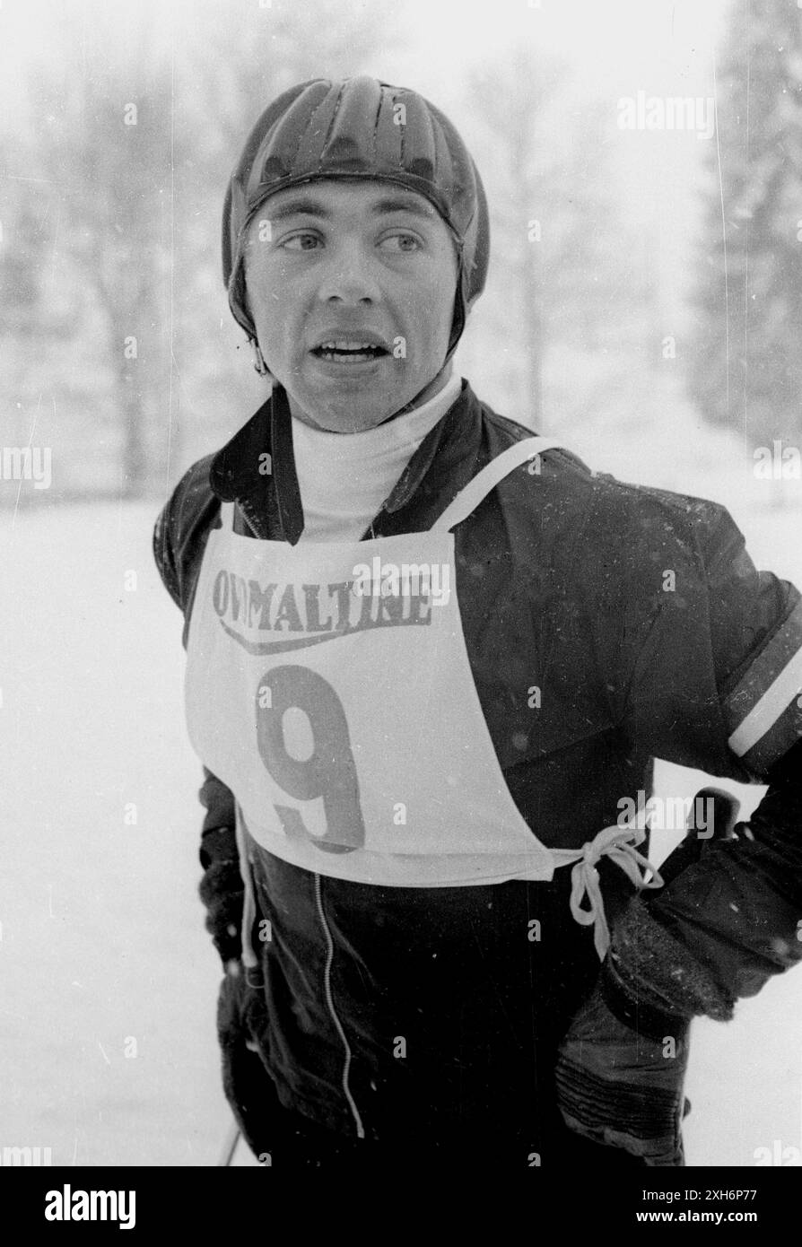 Course du Lauberhorn 12.01.1960 Karl Schranz (Autriche) en portrait [traduction automatique] Banque D'Images