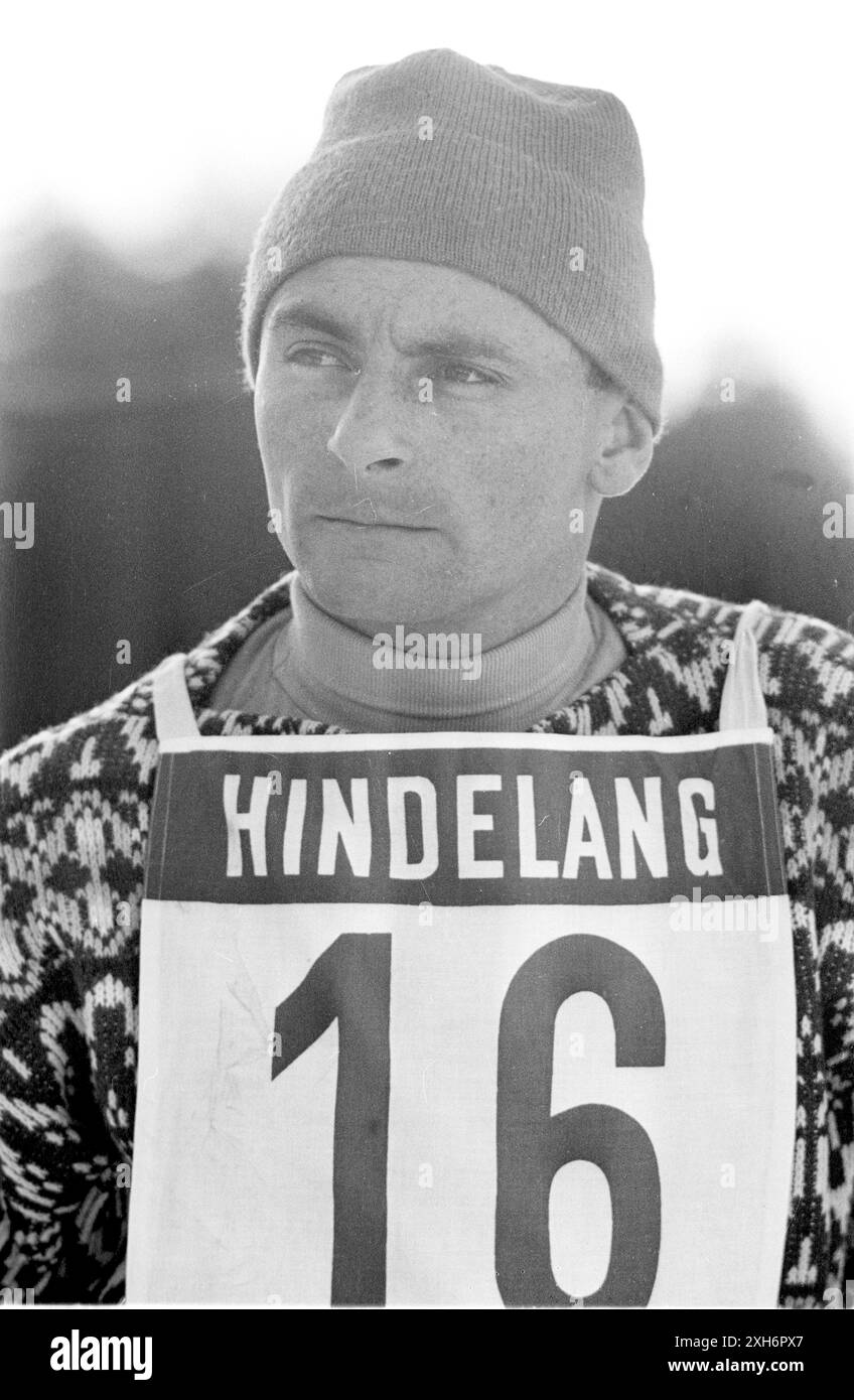 Course Hindelang 1964, Eberhard Riedel (RDA). [traduction automatique] Banque D'Images