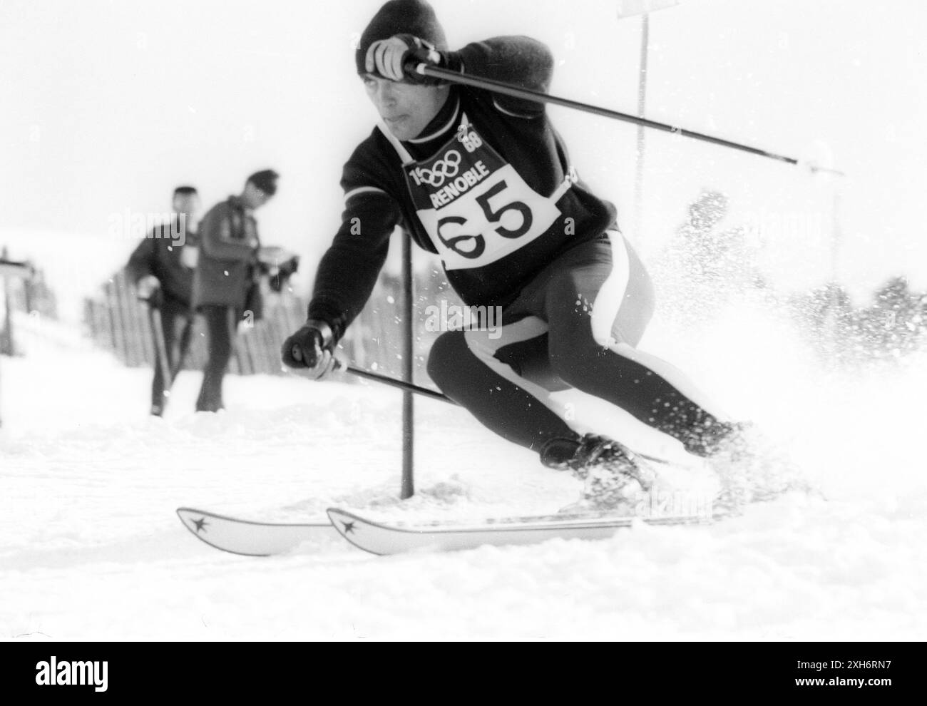 Jeux Olympiques d'hiver 1968 à Grenoble élimination en Slalom : Karl Schranz (Autriche) en action 14.02.1968 [traduction automatique] Banque D'Images