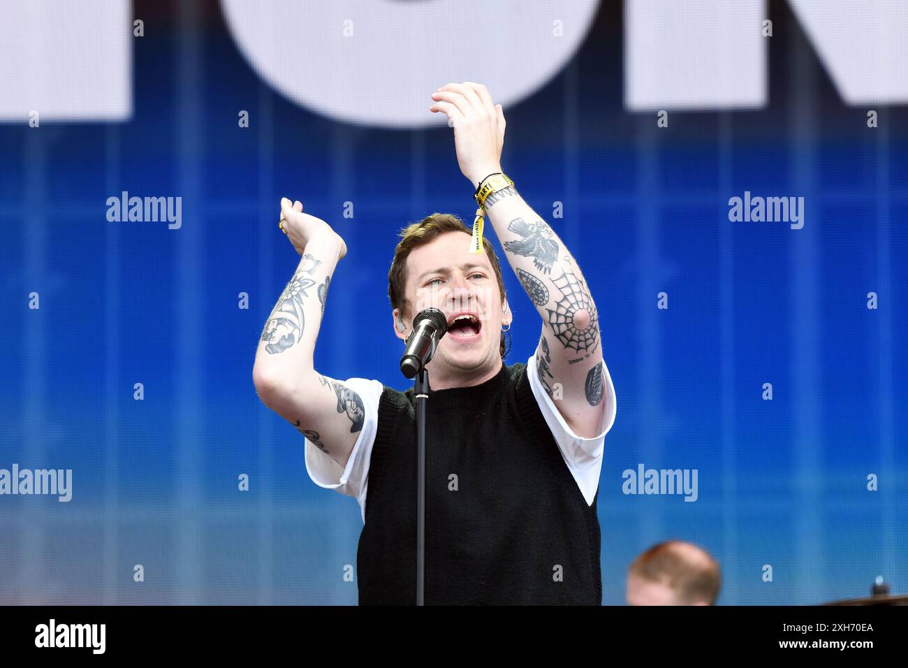 Ryan Hennessy se produit avec Picture This au Transmt Festival au Glasgow Green à Glasgow. Date de la photo : vendredi 12 juillet 2024. Banque D'Images