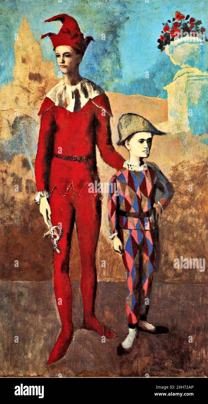 Acrobate et jeune Arlequin, 1905 Picasso, Pablo Illustration de Vecteur