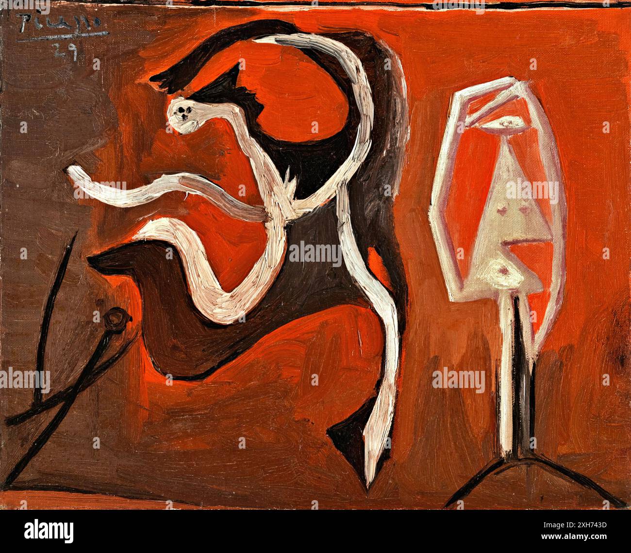 Deux personnages, 1929 (peinture) de l'artiste Picasso, Pablo (1881-1973) espagnol. Illustration de Vecteur