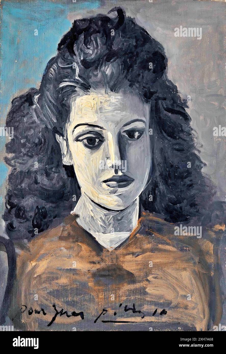 Ines, 1942 (peinture) par l'artiste Picasso, Pablo (1881-1973) espagnol. Illustration de Vecteur