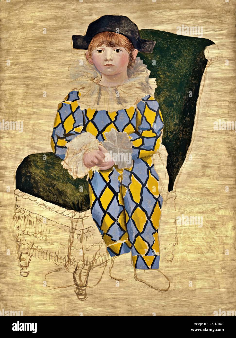 Paul comme Arlequin, 1924 (peinture) par l'artiste Picasso, Pablo (1881-1973) espagnol. France. Illustration de Vecteur