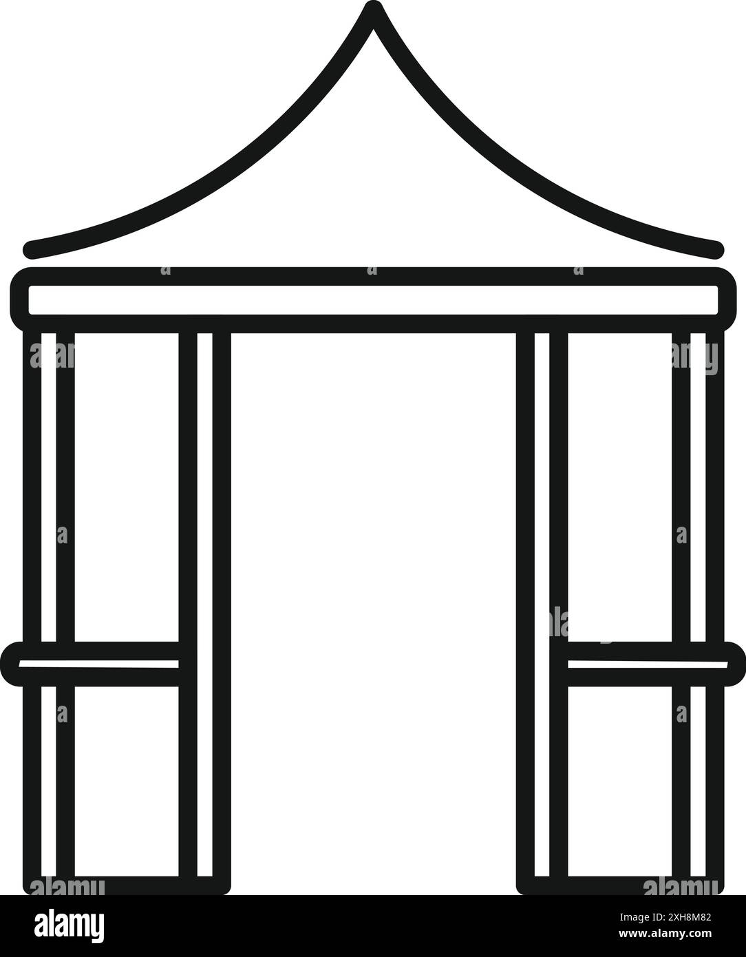 Dessin au trait d'un étal de marché avec un toit pointu, parfait pour illustrer des concepts de commerce et de marchés extérieurs Illustration de Vecteur Dessin au trait d'un étal de marché avec un toit pointu, parfait pour illustrer des concepts de commerce et de marchés extérieurs Illustration de Vecteur