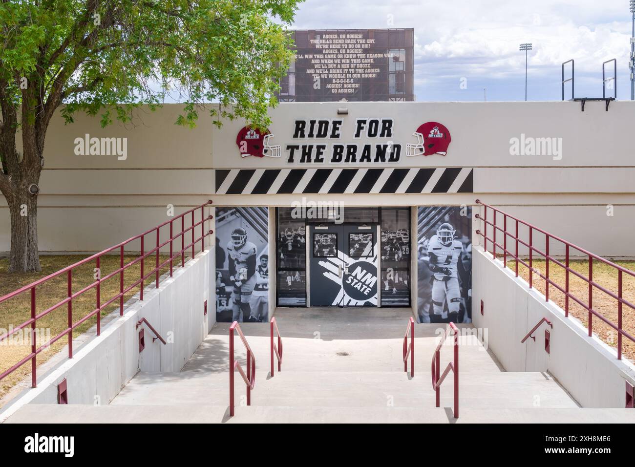 LAS CRUCES, NM, États-Unis - 16 MAI 2024 : centre d'entraînement de football Aggies à l'Université d'État du Nouveau-Mexique. Banque D'Images