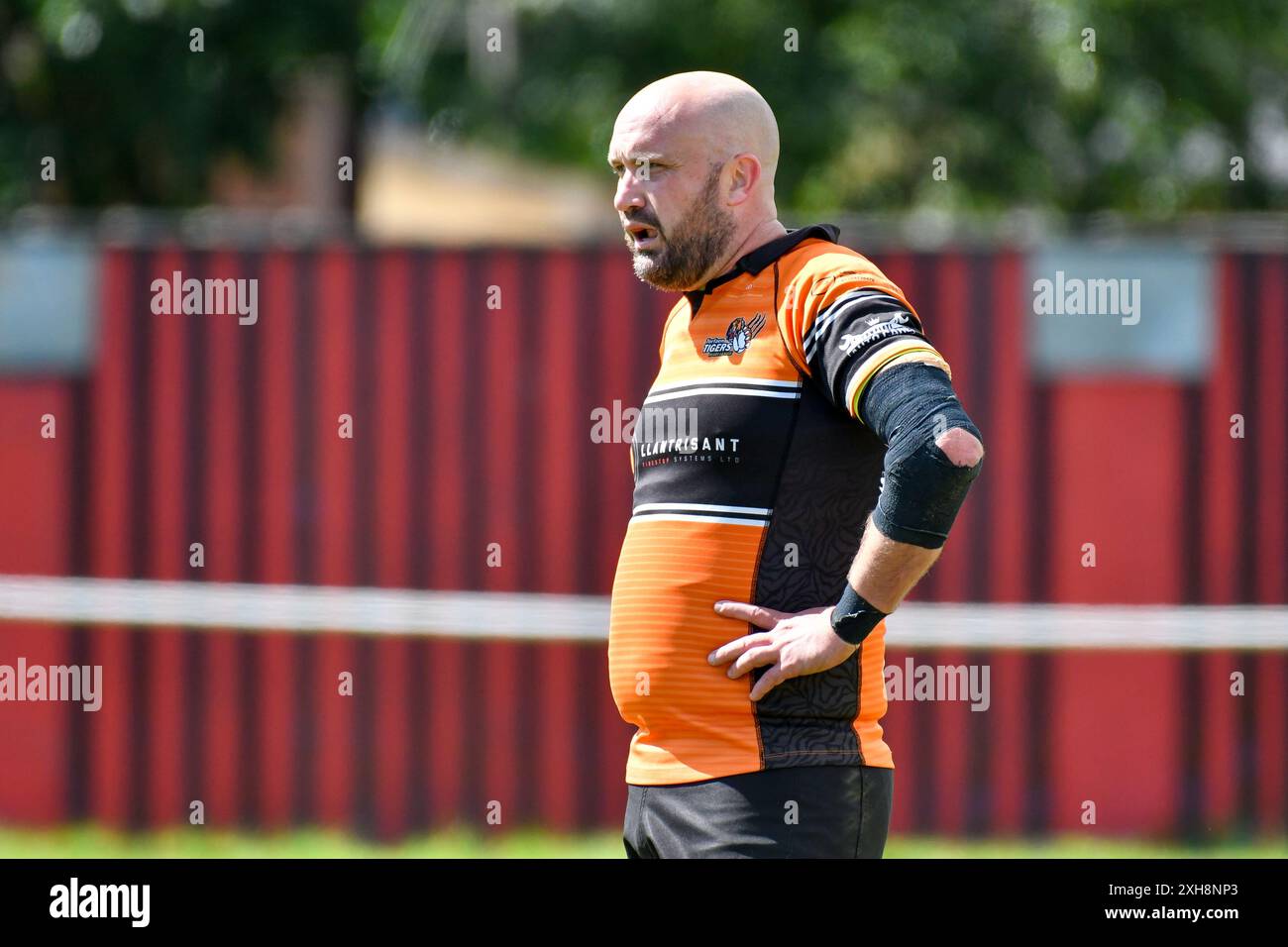 Port Talbot, pays de Galles. 6 juillet 2024. Josh Wall des Tigers de Torfaen lors du match de la conférence JES Group Rugby League entre Aberavon Fighting Irish et Torfaen Tigers à Aberavon Harlequins RFC à Port Talbot, pays de Galles, Royaume-Uni, le 6 juillet 2024. Crédit : Duncan Thomas/Majestic Media. Banque D'Images