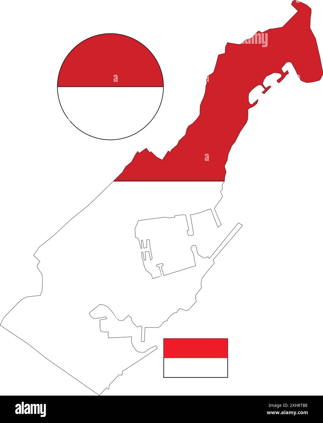 Carte et drapeau du Maroc Illustration de Vecteur