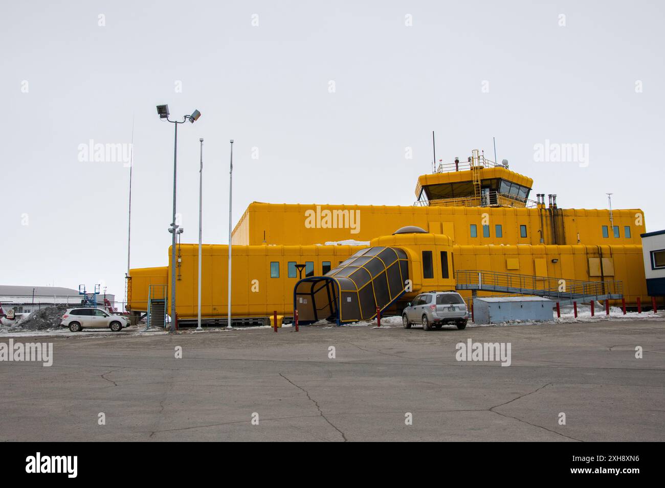 Ancien aéroport international d'Iqaluit au Nunavut, Canada Banque D'Images