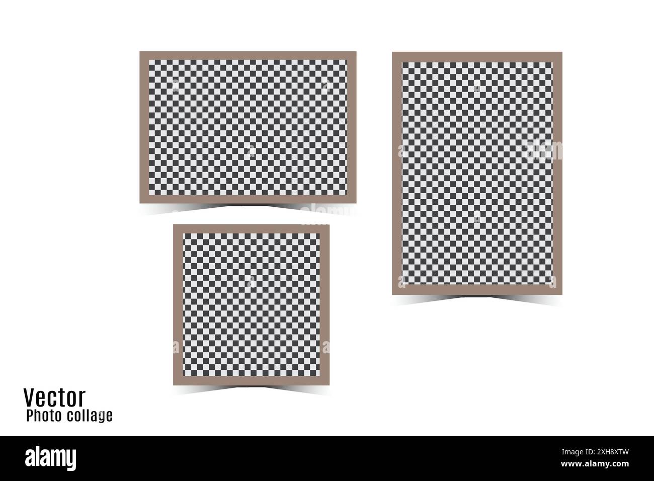 illustration vectorielle de modèle de collage photo Illustration de Vecteur