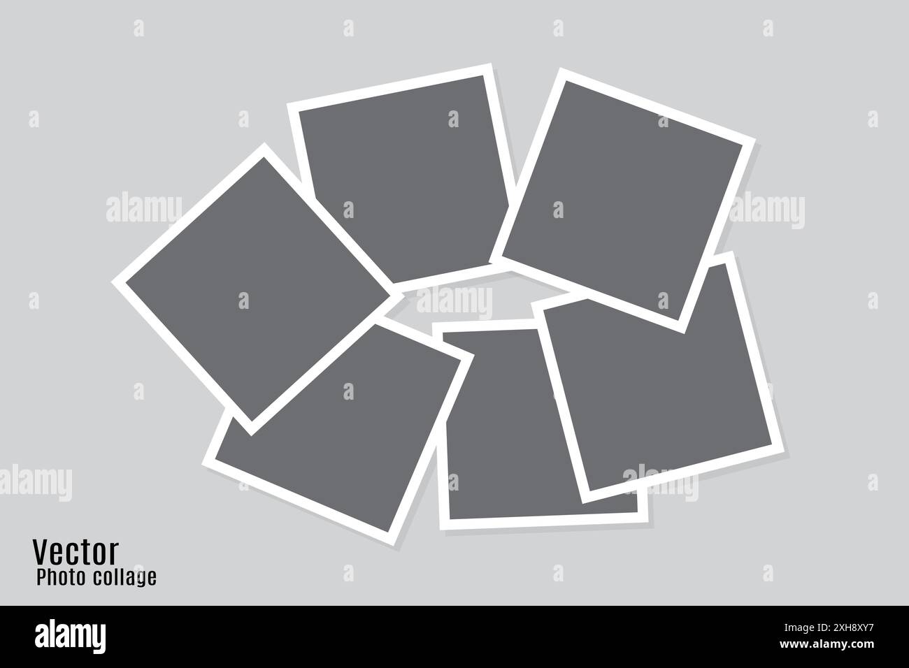 illustration vectorielle de modèle de collage photo Illustration de Vecteur