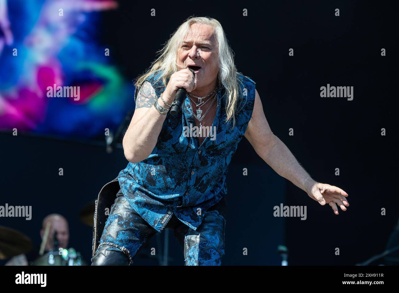 Bernie Shaw d'Uriah Heep jouant en concert à tonnes of Rock 2024 Banque D'Images