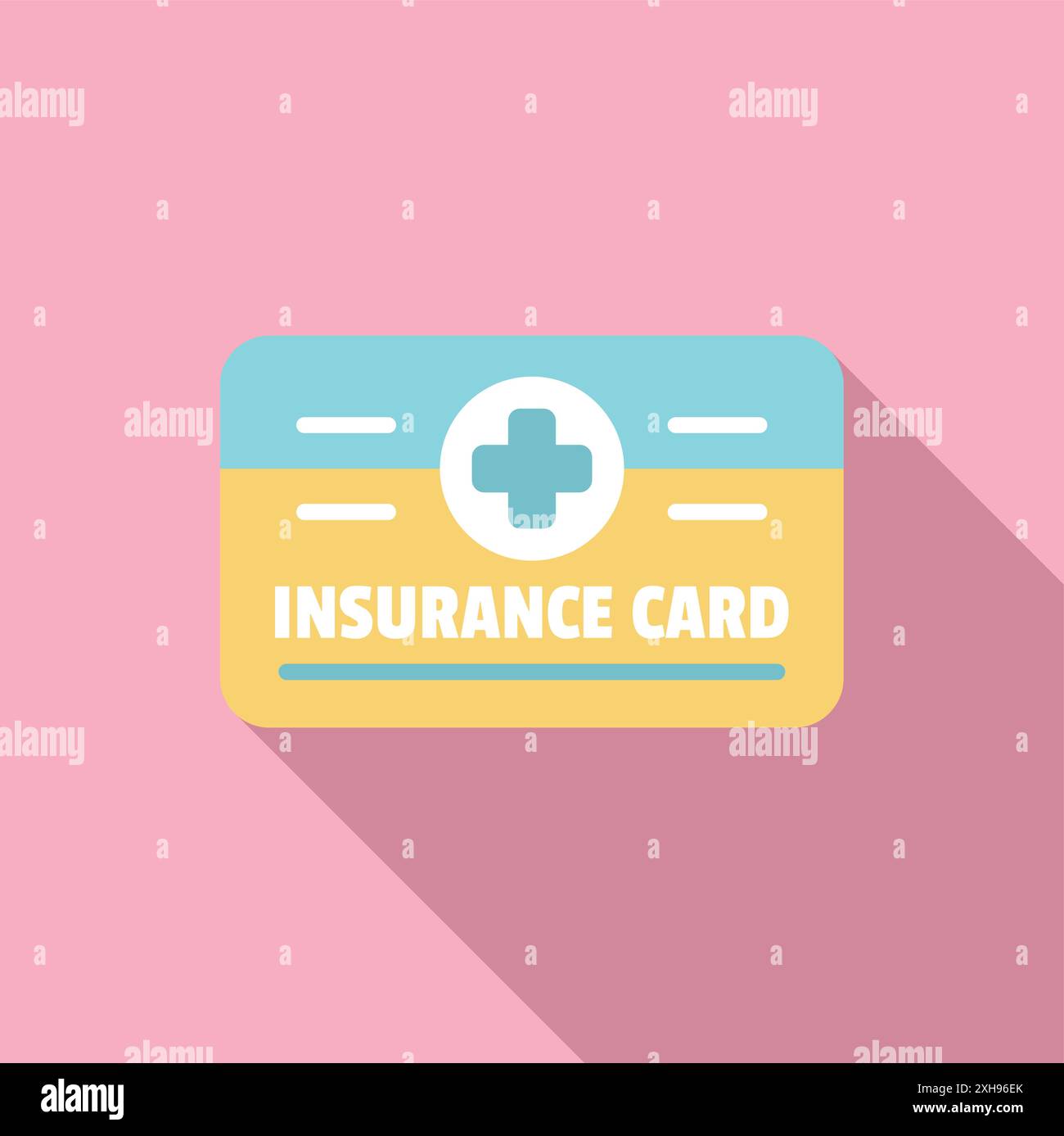 Carte d'assurance simple affichant la couverture santé et les frais médicaux Illustration de Vecteur
