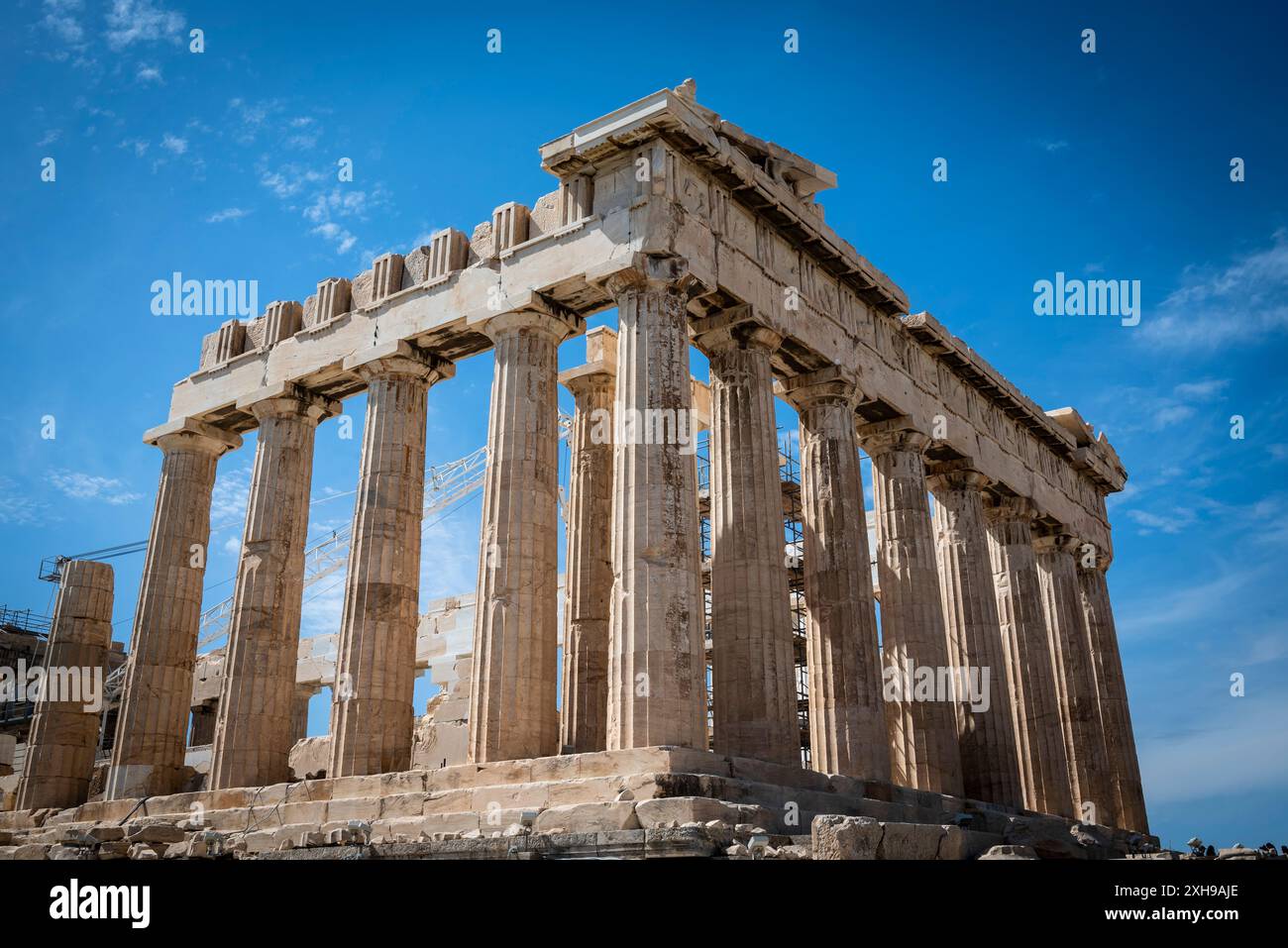 Le Parthénon, un ancien temple dédié à la déesse Athéna, considéré comme un symbole durable de la Grèce antique, de la démocratie et de la civilisation occidentale, ACR Banque D'Images