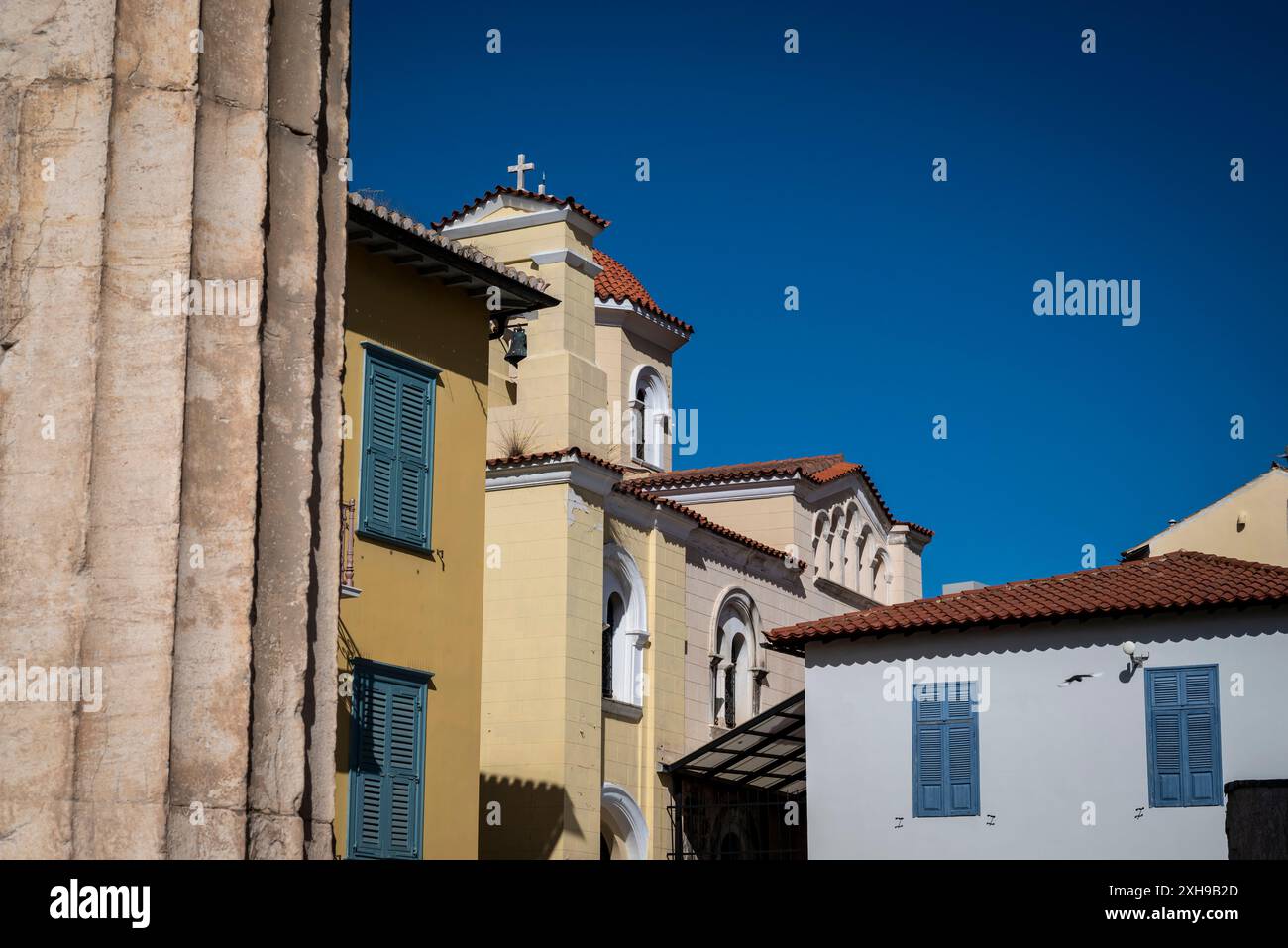 Quartier de Plaka, un vieux quartier traditionnel, Athènes, Grèce Banque D'Images