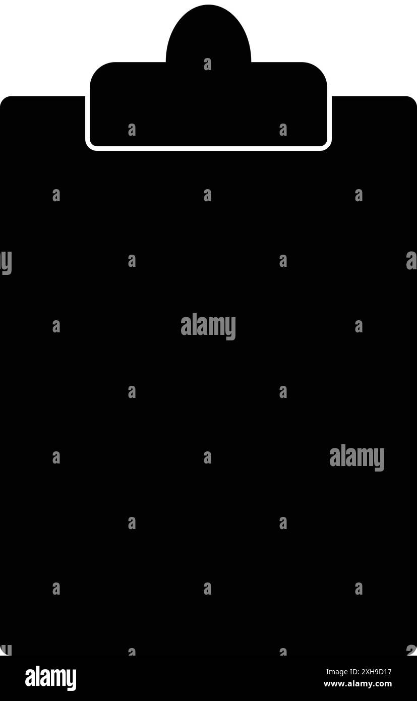 Presse-papiers avec icône de carnet, presse-papiers noir, tableau de bloc-notes vierge, icône de bloc-notes portable Illustration de Vecteur